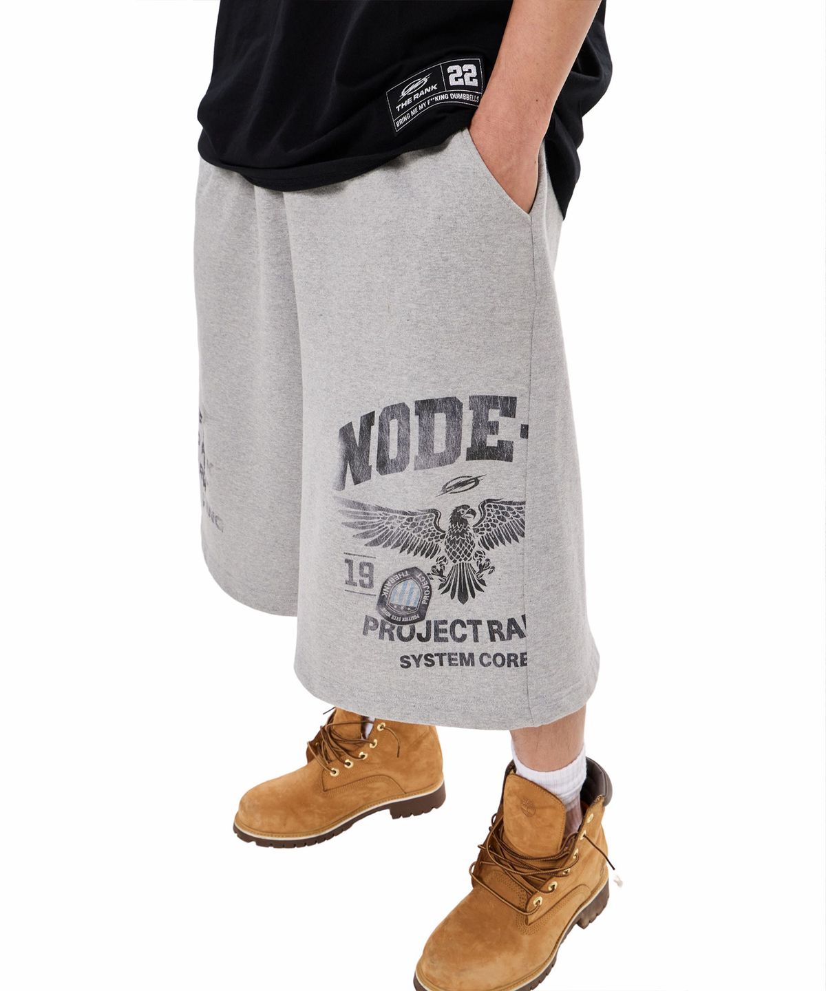 더랭크(THERANK) NODE-X VANTAGE BERMUDA PANTS [MELANGE GREY]