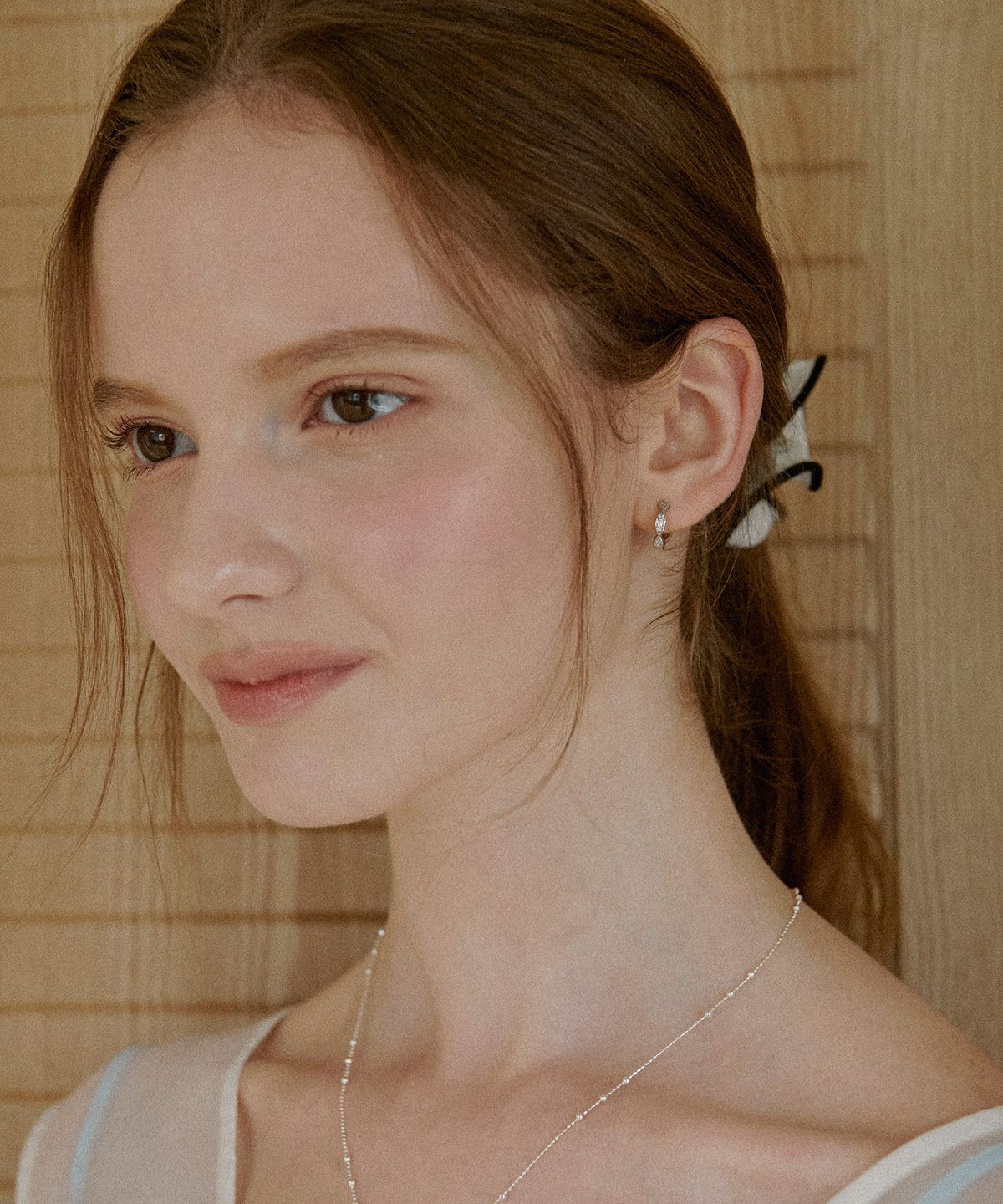 세인트스코트런던(ST.SCOTT LONDON) Oval Curve Earrings / STJ-EB1801WG