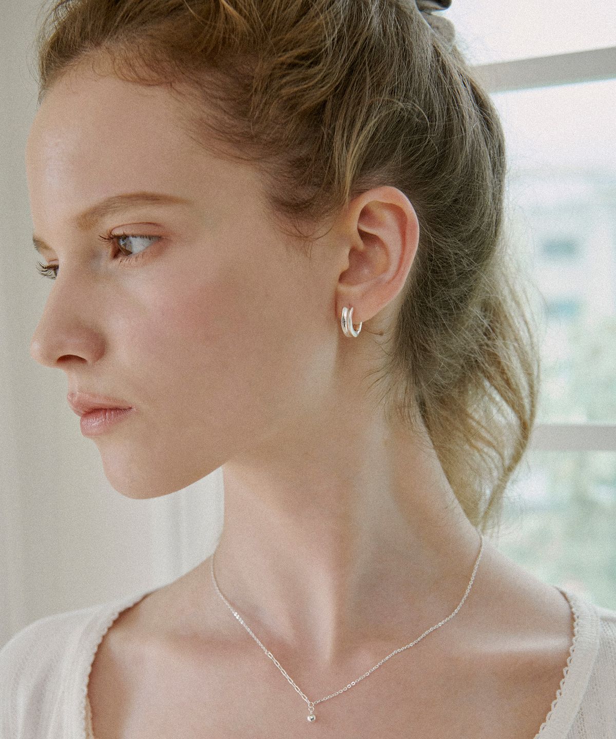세인트스코트런던(ST.SCOTT LONDON) Curved Form Earrings / STJ-EB1798WG