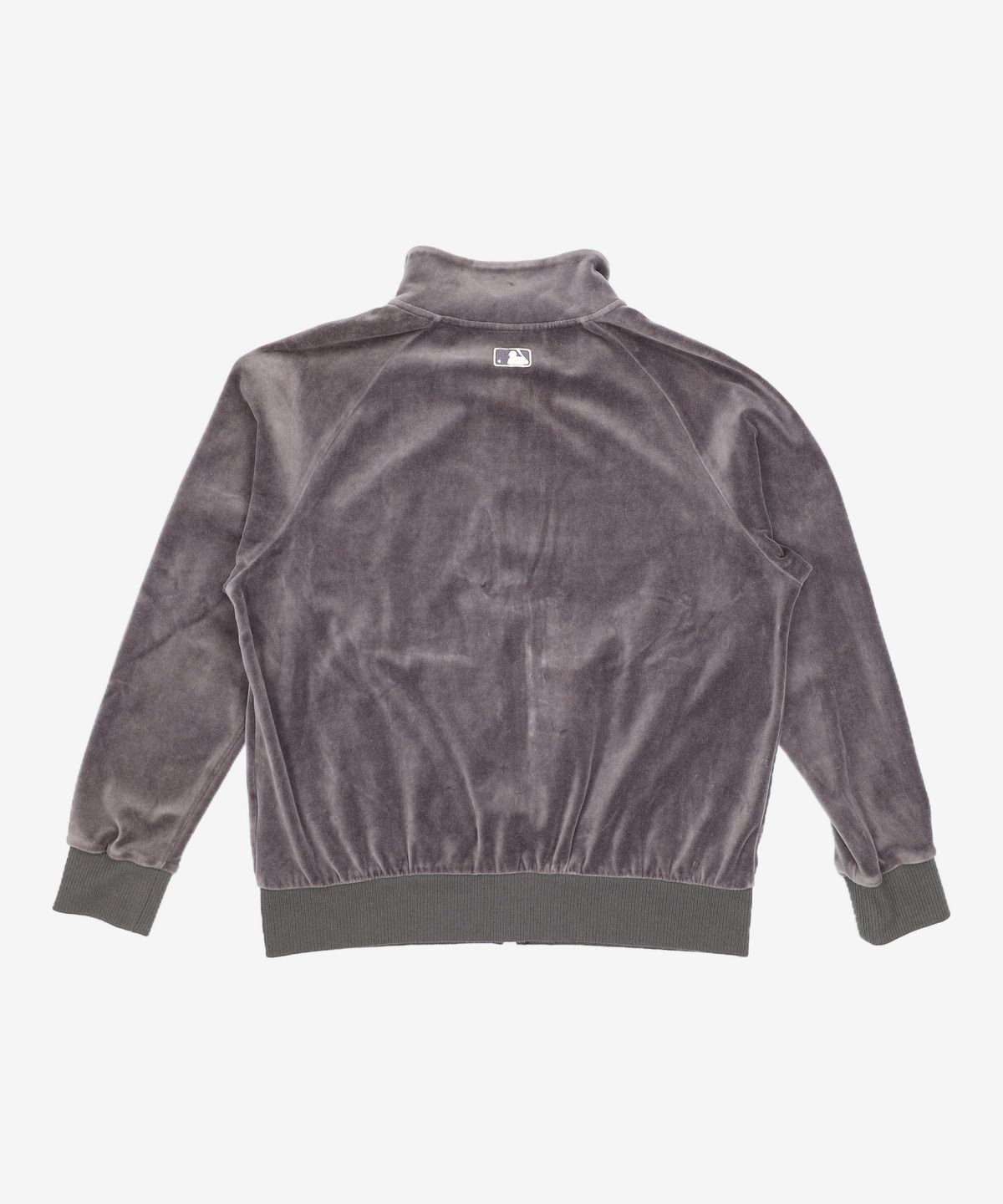 엠엘비(MLB) 베이직 스몰로고 벨벳 스텐드넥 집업 LA (Charcoal Grey) M