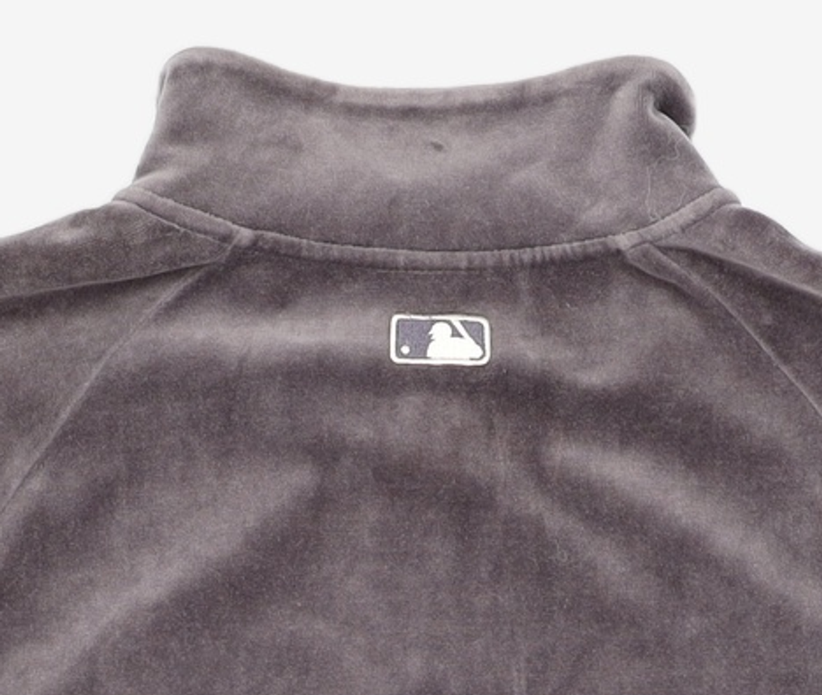 엠엘비(MLB) 베이직 스몰로고 벨벳 스텐드넥 집업 LA (Charcoal Grey) M