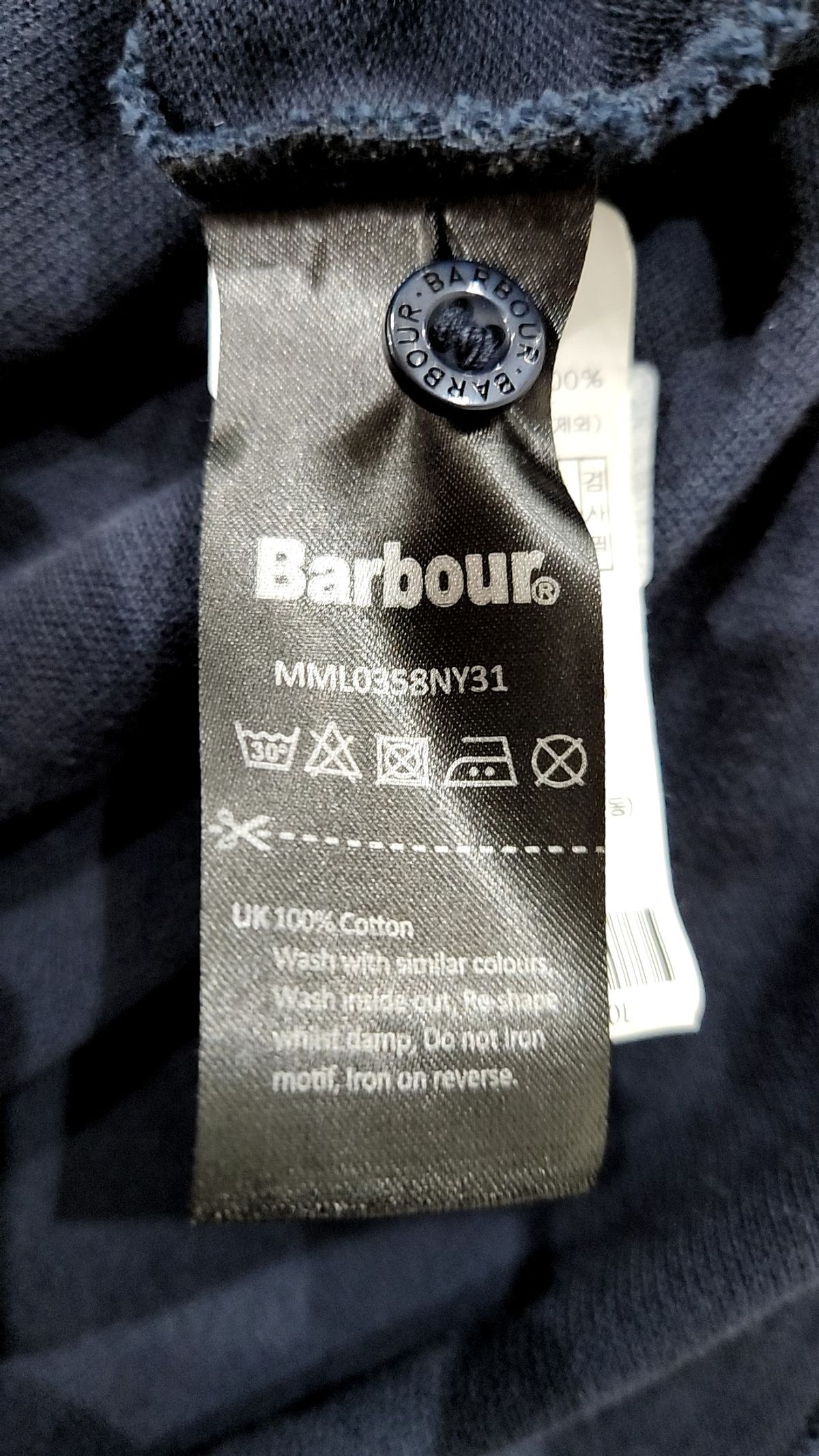 바버(BARBOUR) 남성 네이비 Sports 폴로셔츠 (URTS3E019N2) L