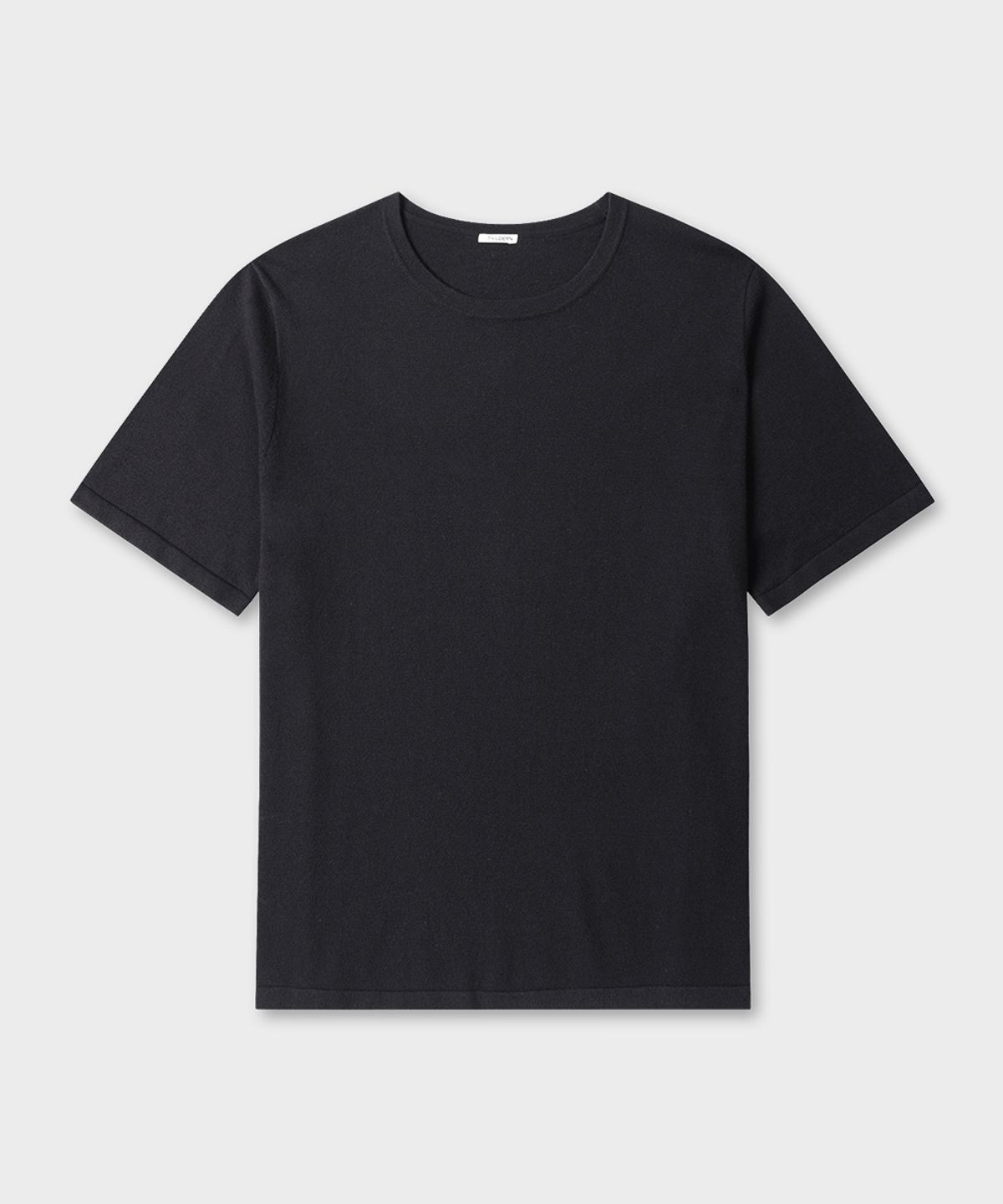 테일던(TAILDERN) Ethan Knit T-Shirts Wool Cotton Black