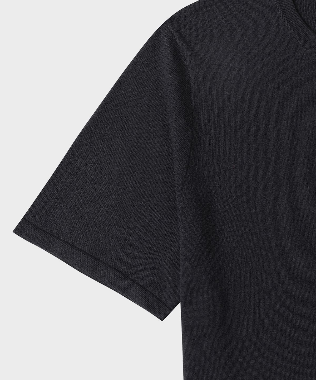 테일던(TAILDERN) Ethan Knit T-Shirts Wool Cotton Black