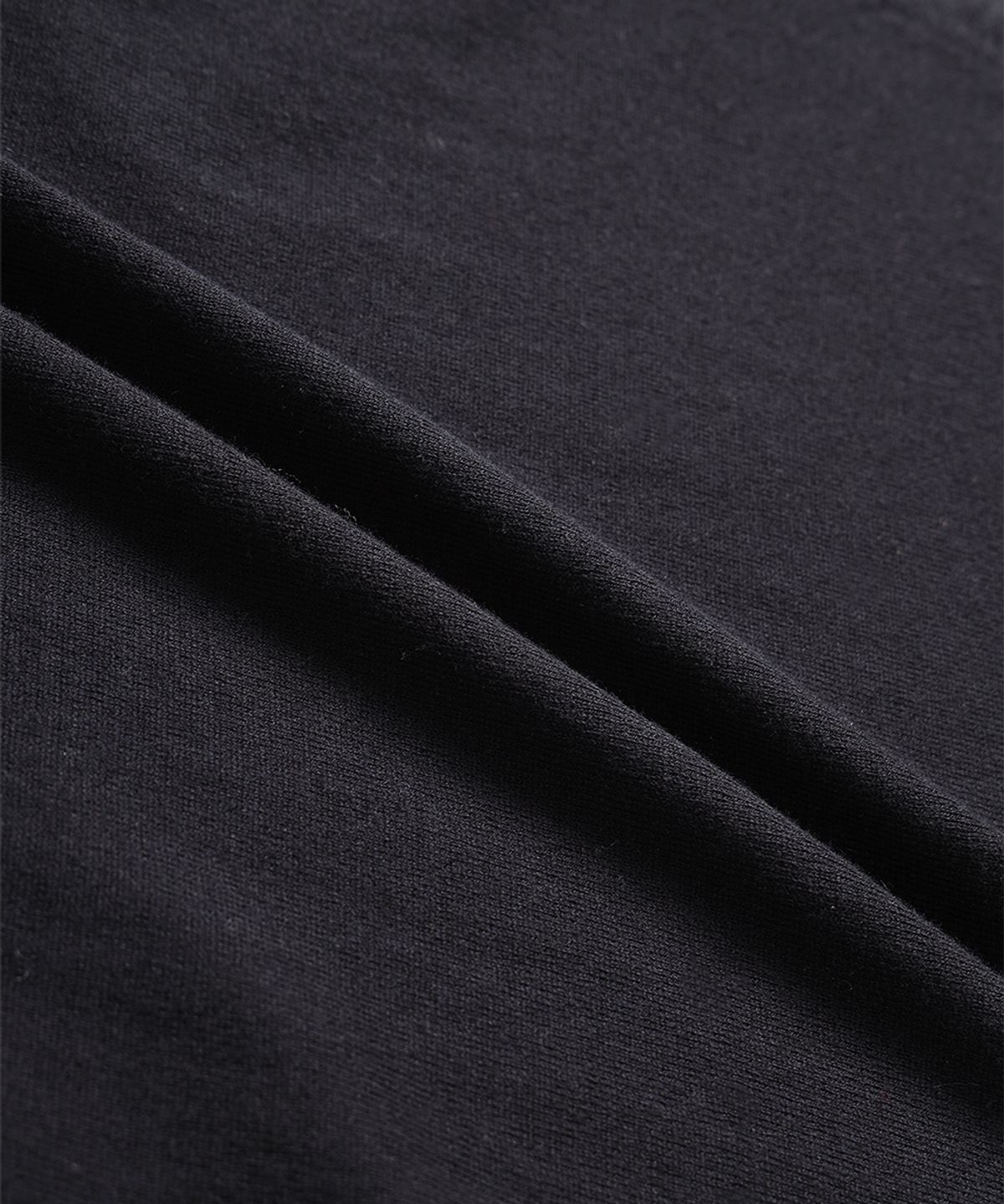 테일던(TAILDERN) Ethan Knit T-Shirts Wool Cotton Black