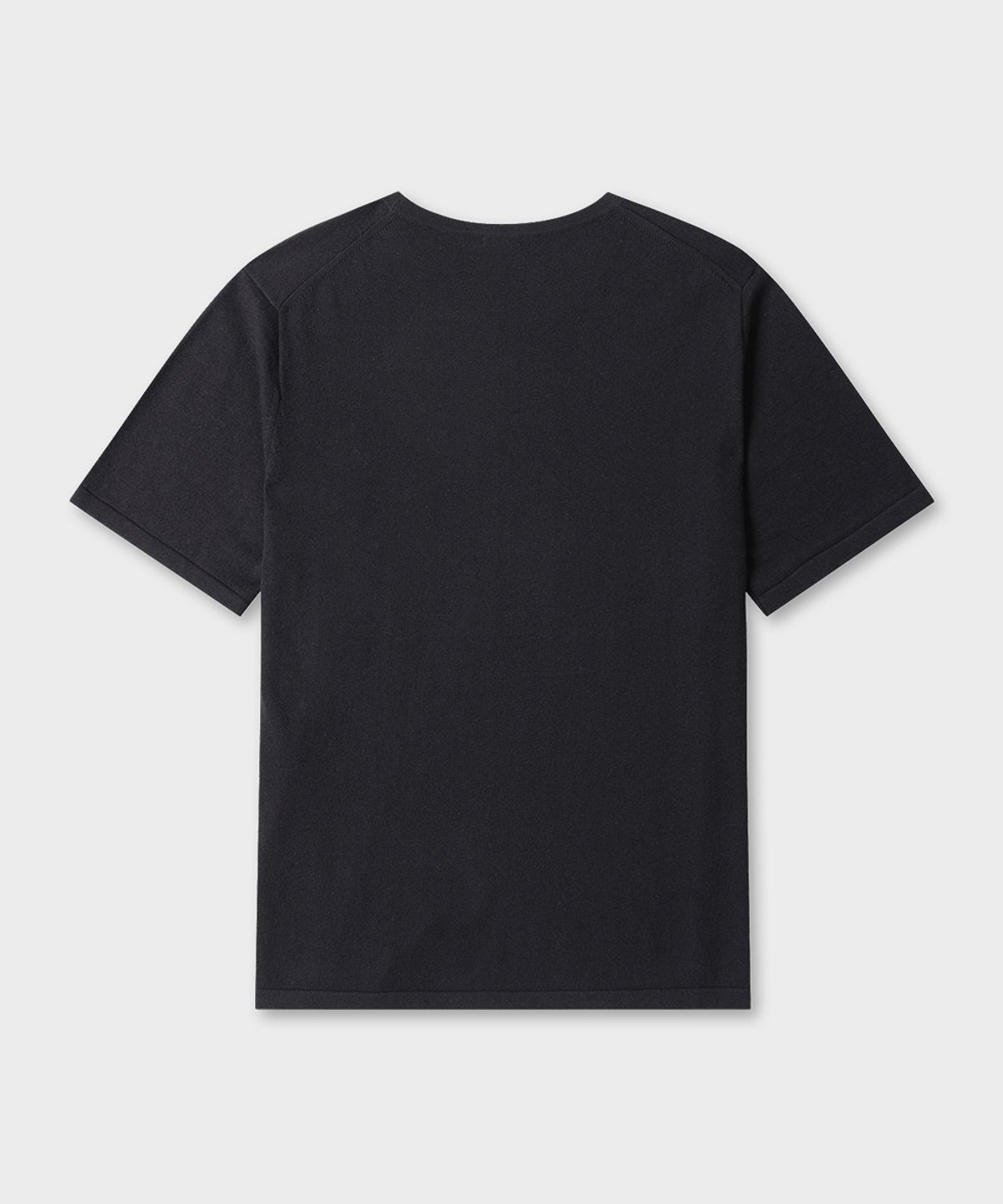 테일던(TAILDERN) Ethan Knit T-Shirts Wool Cotton Black