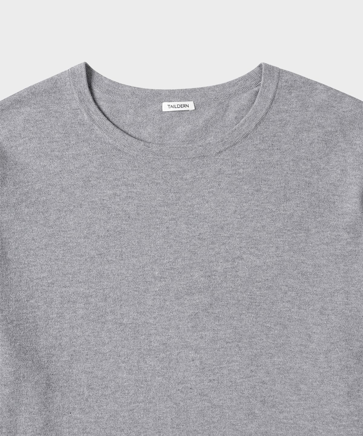 테일던(TAILDERN) Ethan Knit T-Shirts Wool Cotton Grey
