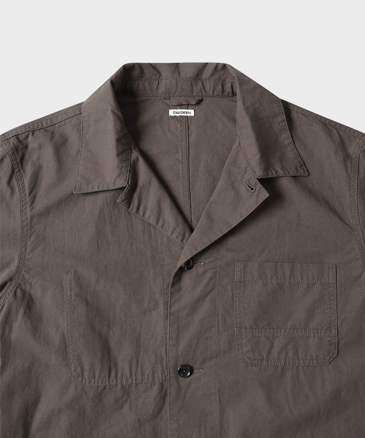 테일던(TAILDERN) Bill Chore Jacket Cotton Linen Brown