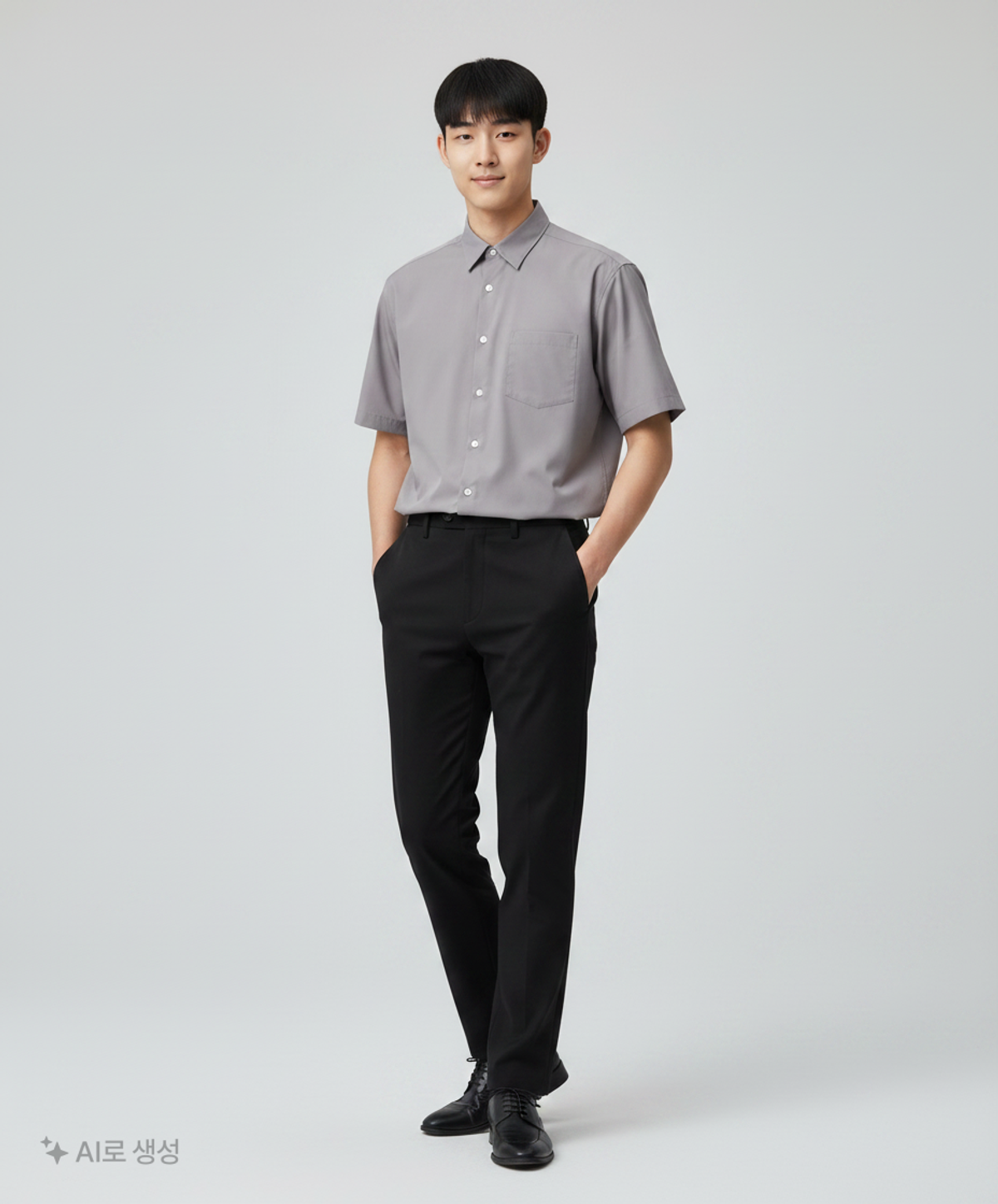 더니트컴퍼니(THEKNITCOMPANY) 수피마 코튼 하프 셔츠 [미드그레이] XL