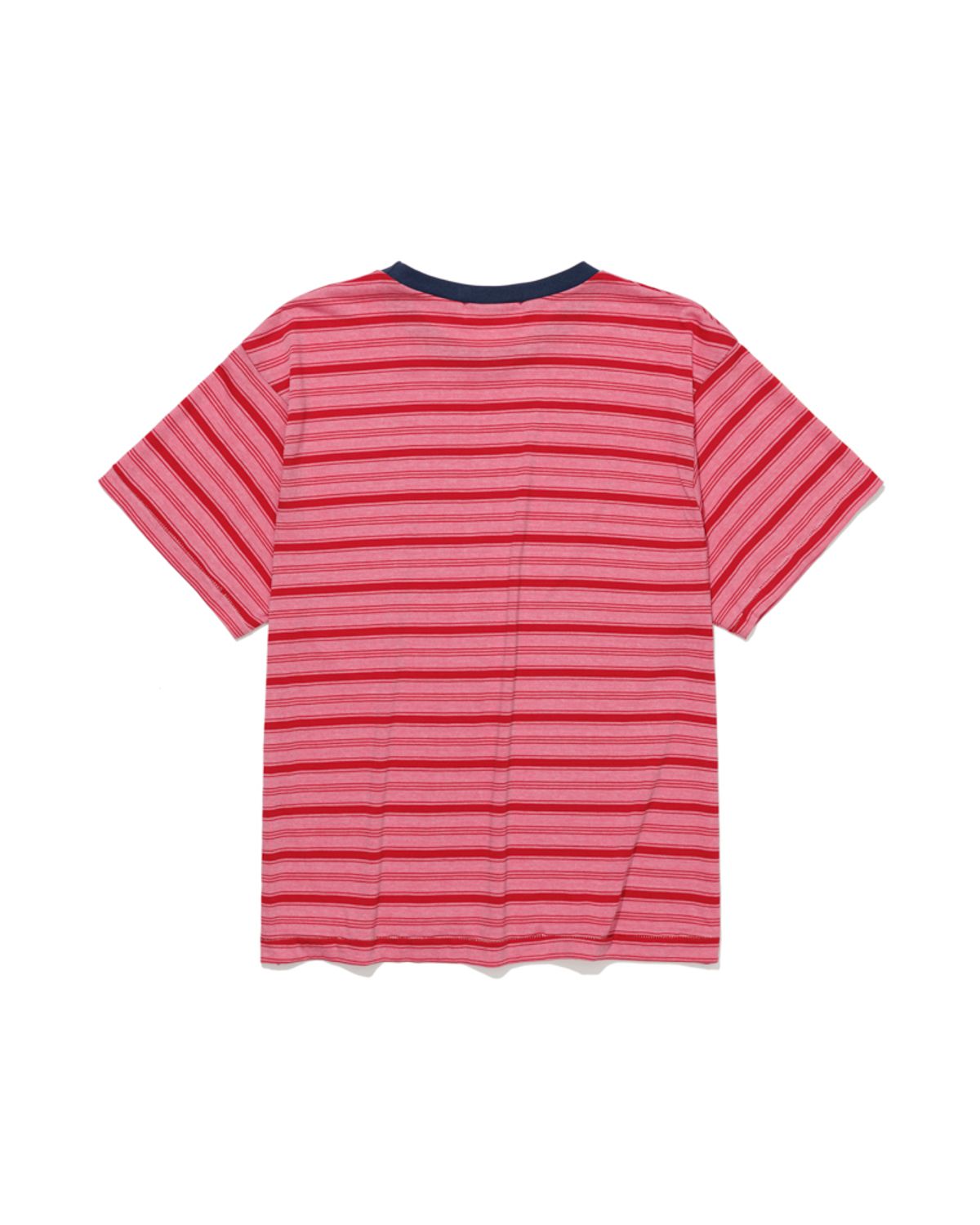 모아(MOAA) Multi-Stripe Single-Stitch T-Shirt (PINK)