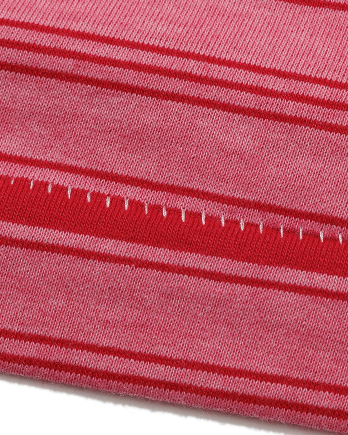 모아(MOAA) Multi-Stripe Single-Stitch T-Shirt (PINK)
