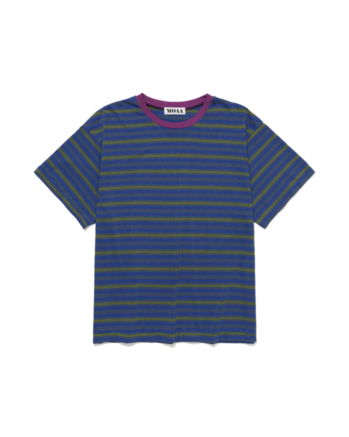 모아(MOAA) Multi-Stripe Single-Stitch T-Shirt (PINK)