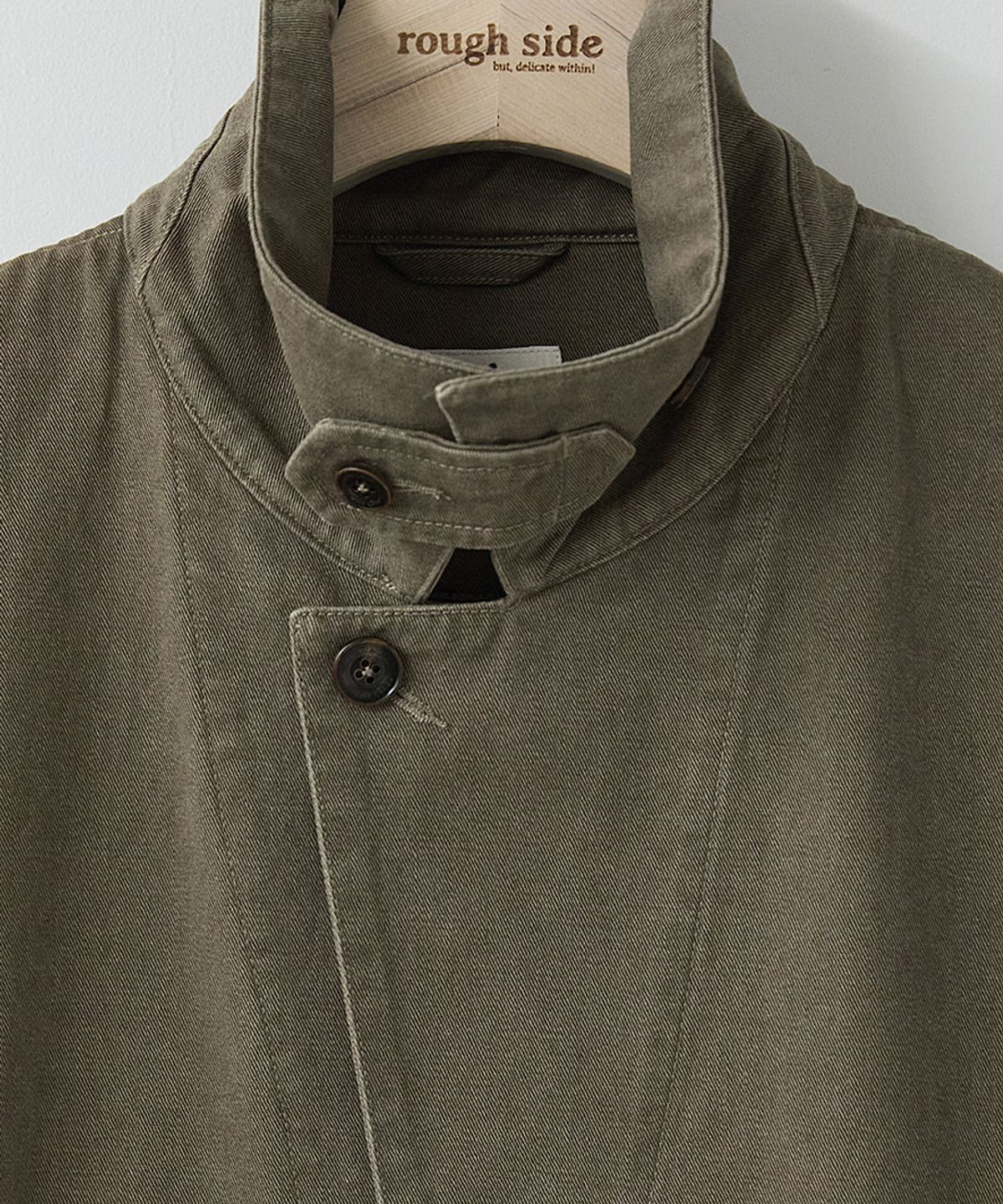 러프사이드(ROUGHSIDE) Officer Coat Mud