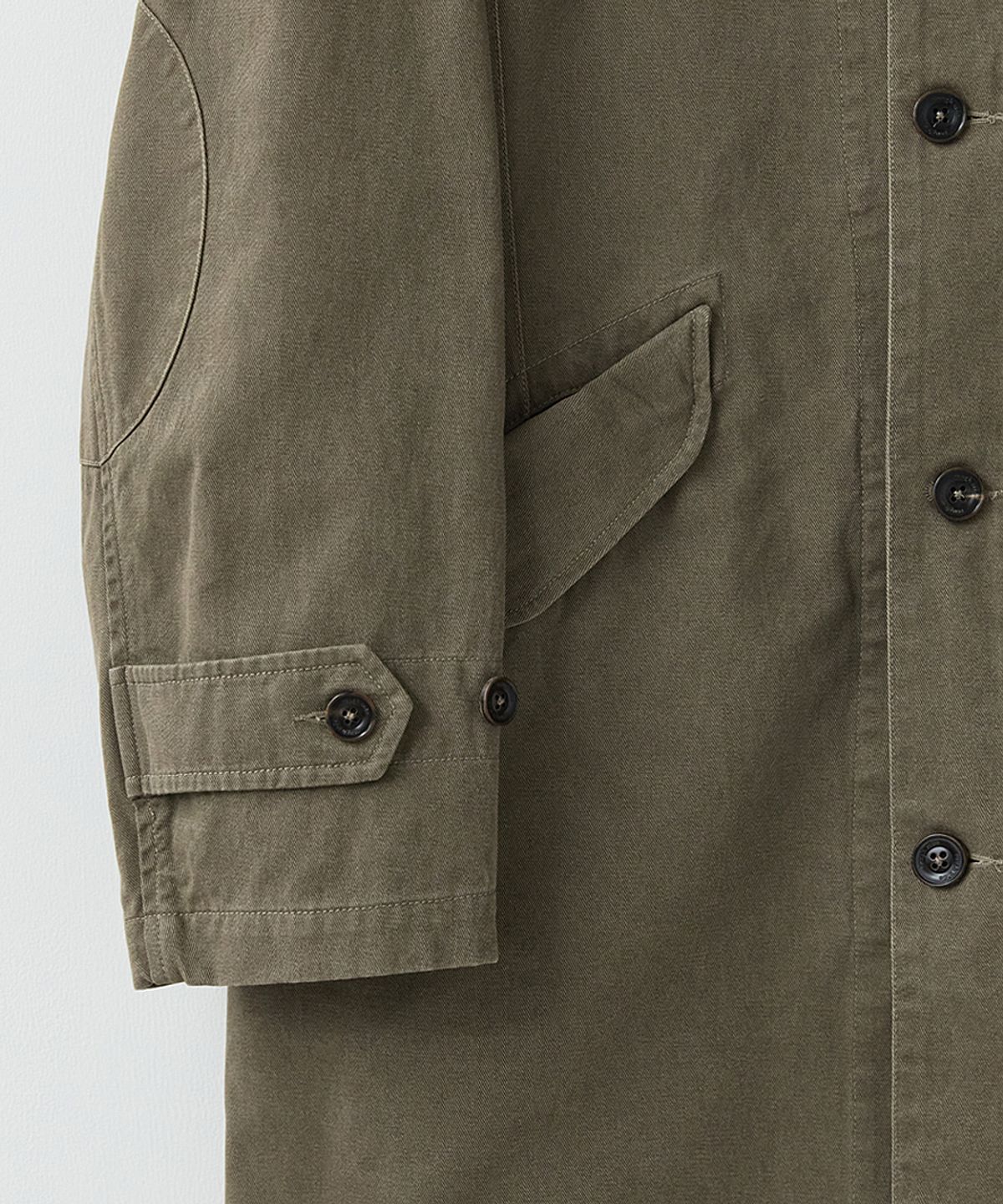 러프사이드(ROUGHSIDE) Officer Coat Mud