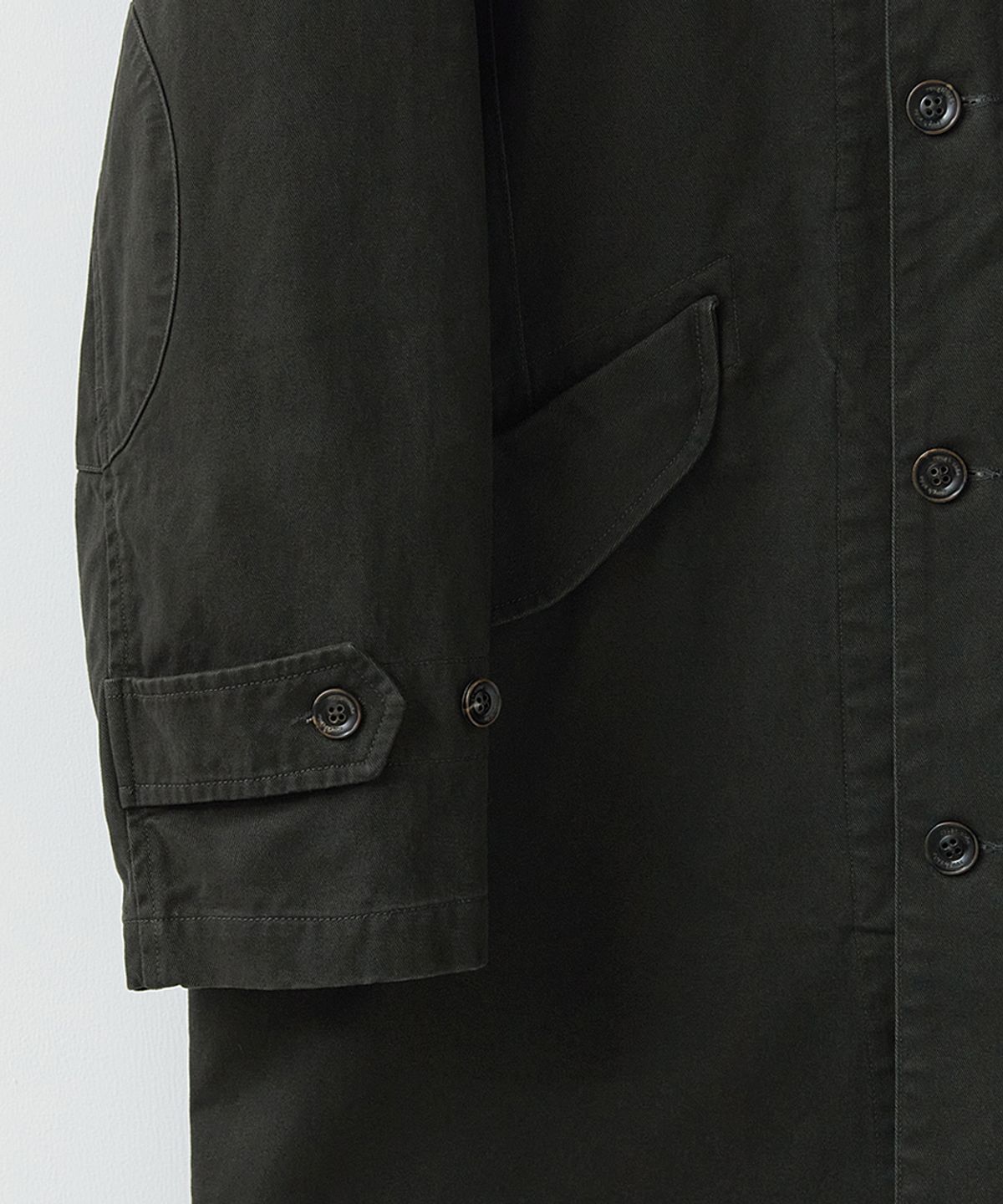 러프사이드(ROUGHSIDE) Officer Coat Charcoal
