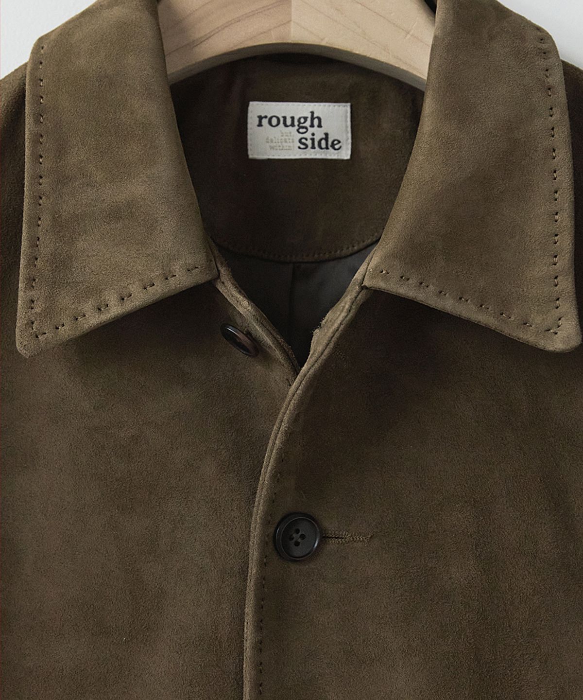 러프사이드(ROUGHSIDE) Suede Over Jacket Tan