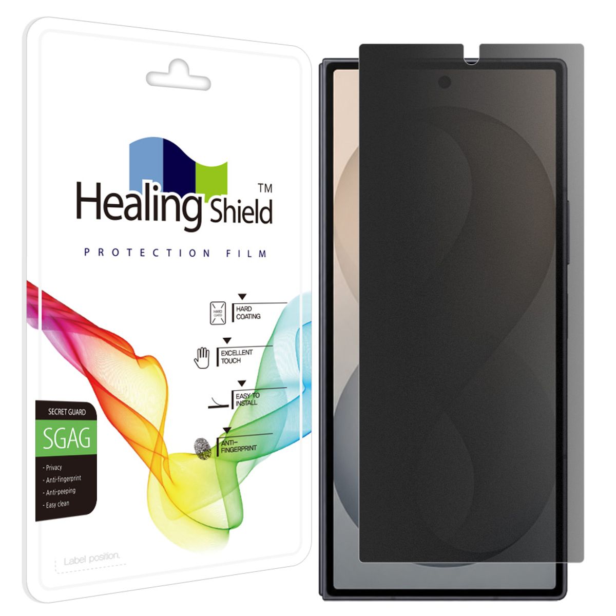 힐링쉴드(HEALINGSHIELD) 갤럭시 Z폴드8 울트라 프라이버시 저반사 사생활 보호필름 외부액정 1매