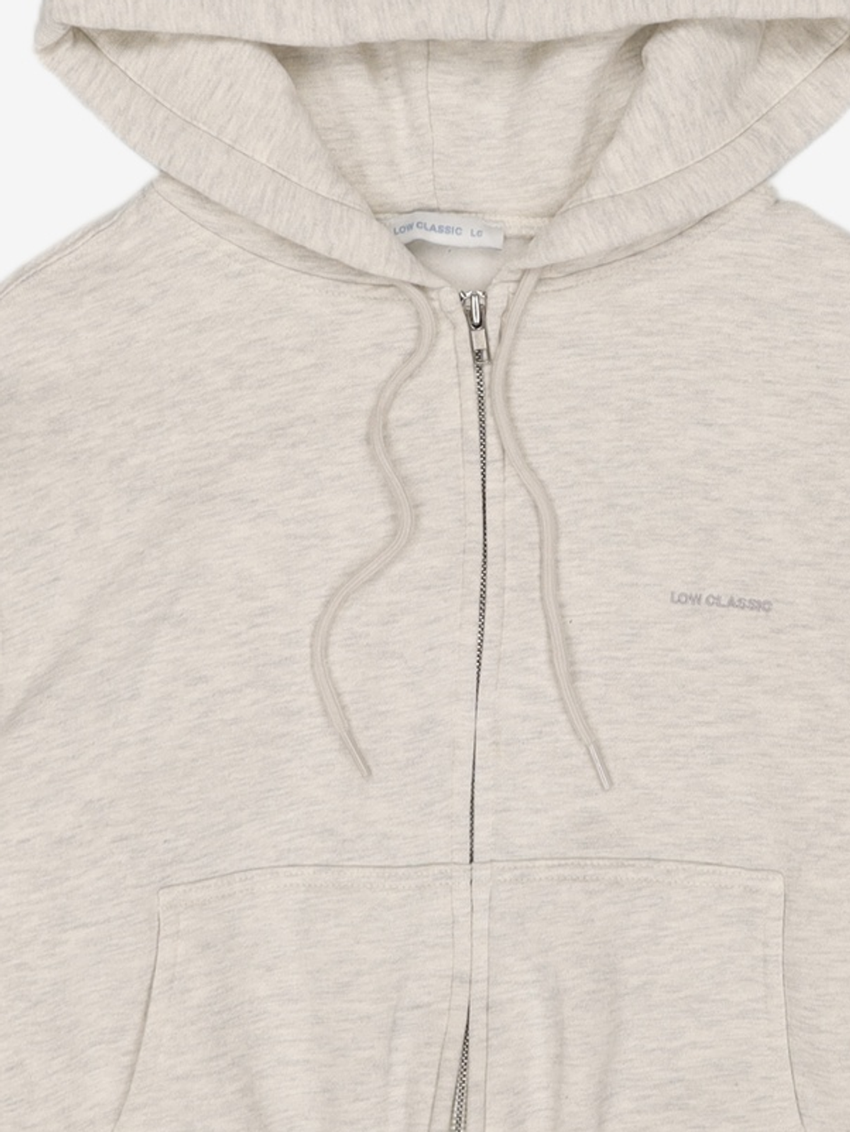 로우클래식(LOW CLASSIC) Lc FLEECE-LINED ZIP-UP HOODIE_BLACK_LC244TS01BK S