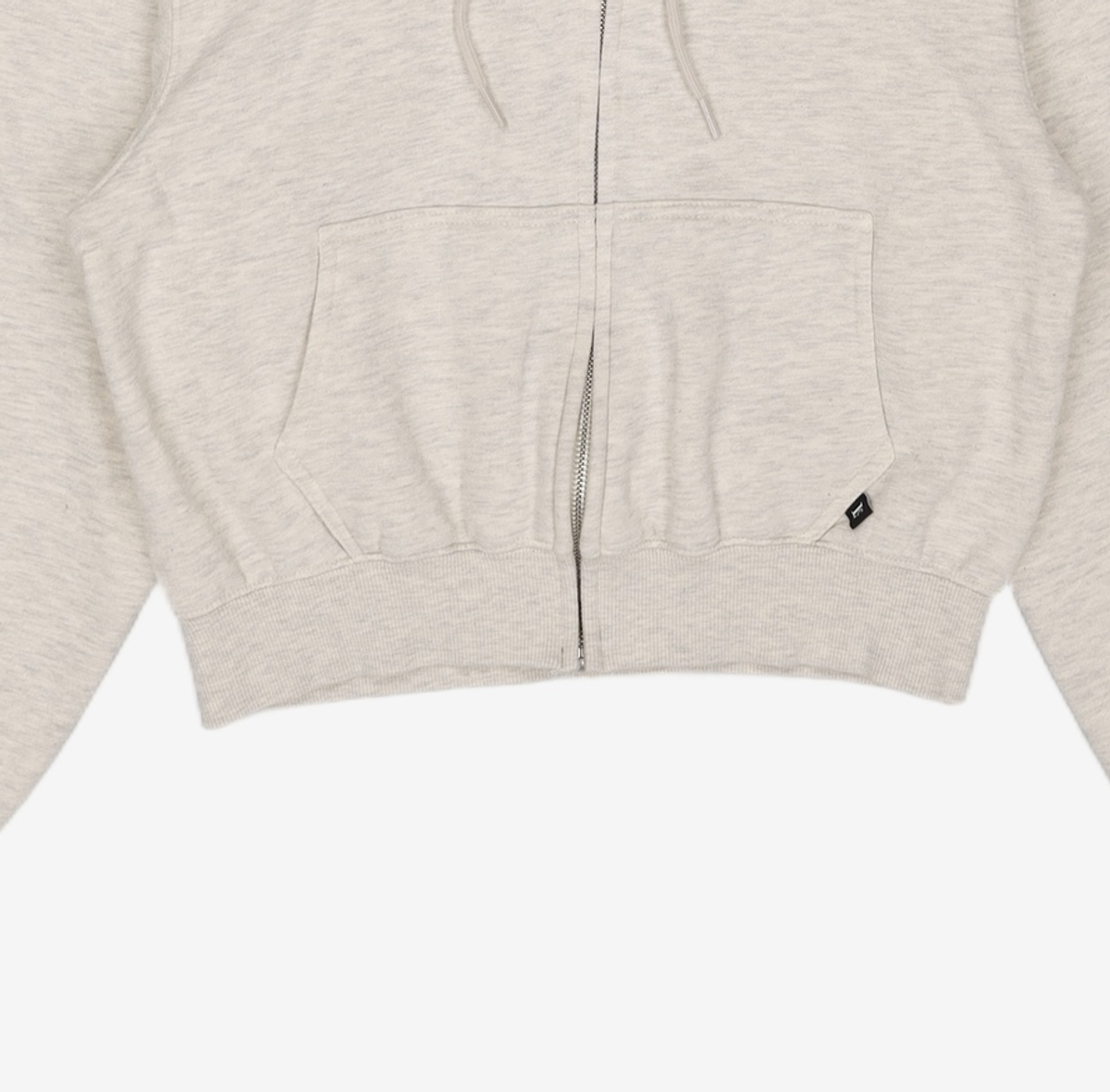 로우클래식(LOW CLASSIC) Lc FLEECE-LINED ZIP-UP HOODIE_BLACK_LC244TS01BK S