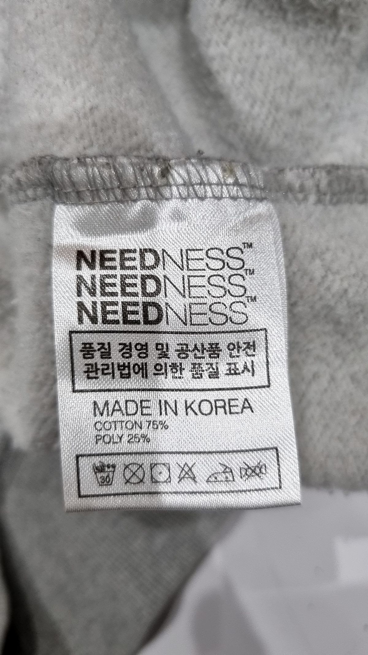 니드네스(NEEDNESS) 후드 티셔츠 L