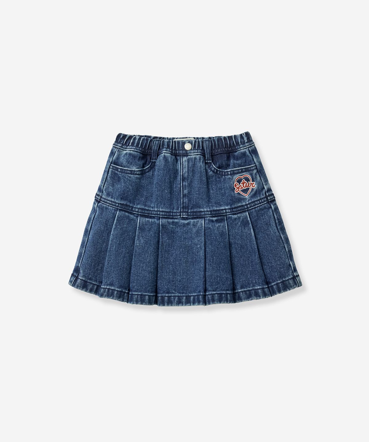 세터 키즈(SATUR KIDS) (K) 데님 플리츠 스커트 인디고
