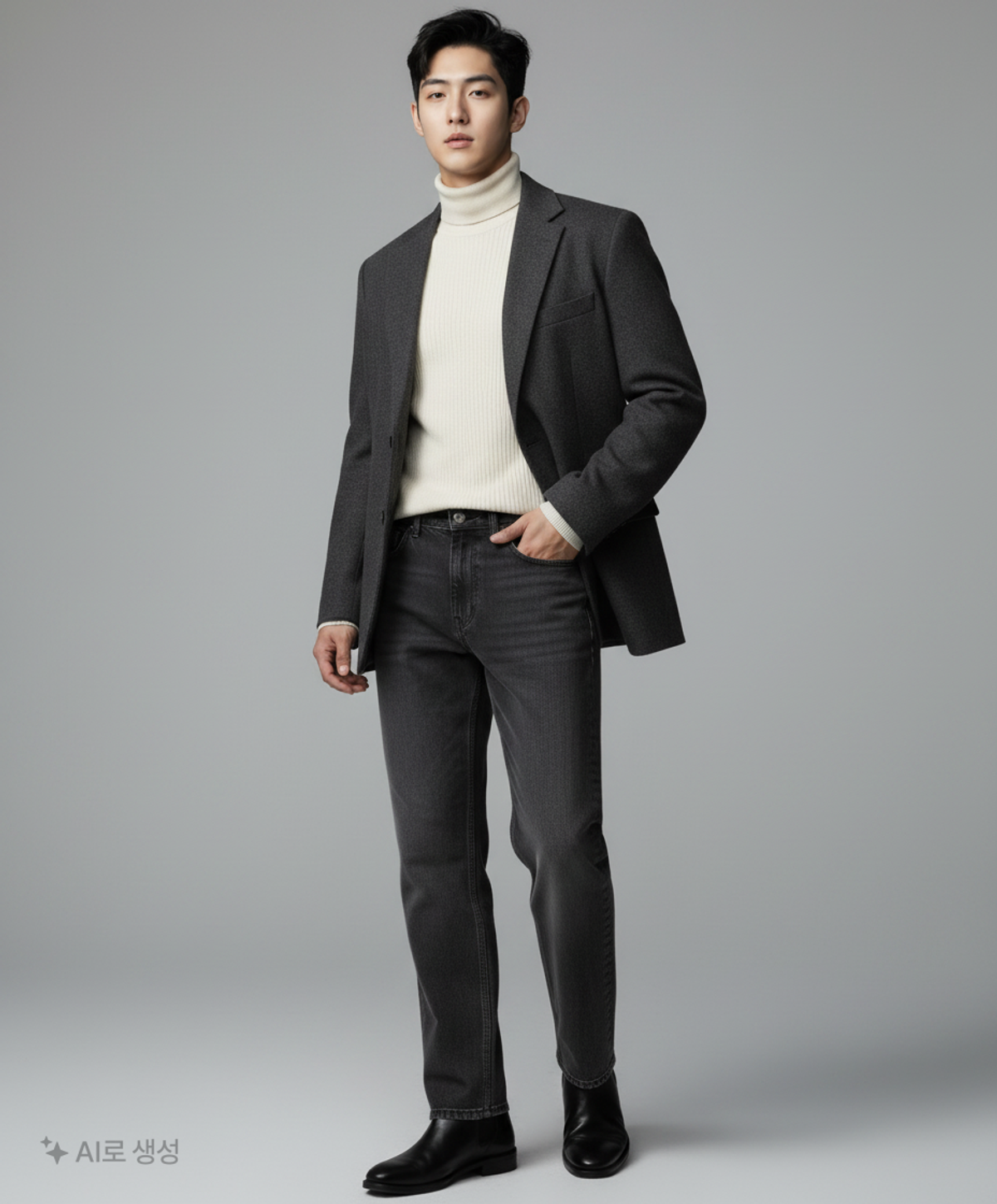 무신사 스탠다드(MUSINSA STANDARD) 레귤러 핏 데님 팬츠 [워시드 블랙] 32