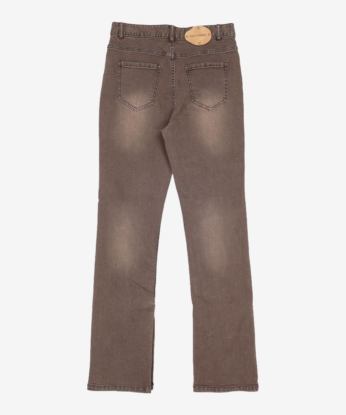 솔티페블(SALTY PEBBLE) SLIT SLIM JEAN [BROWN] 2