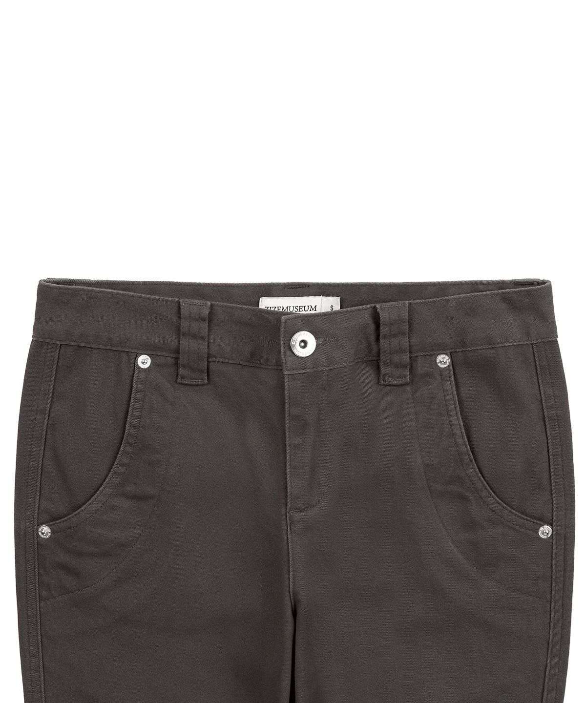 지제뮤지엄(ZIZEMUSEUM) SLIT CAPRI COTTON PANTS (CHARCOAL)