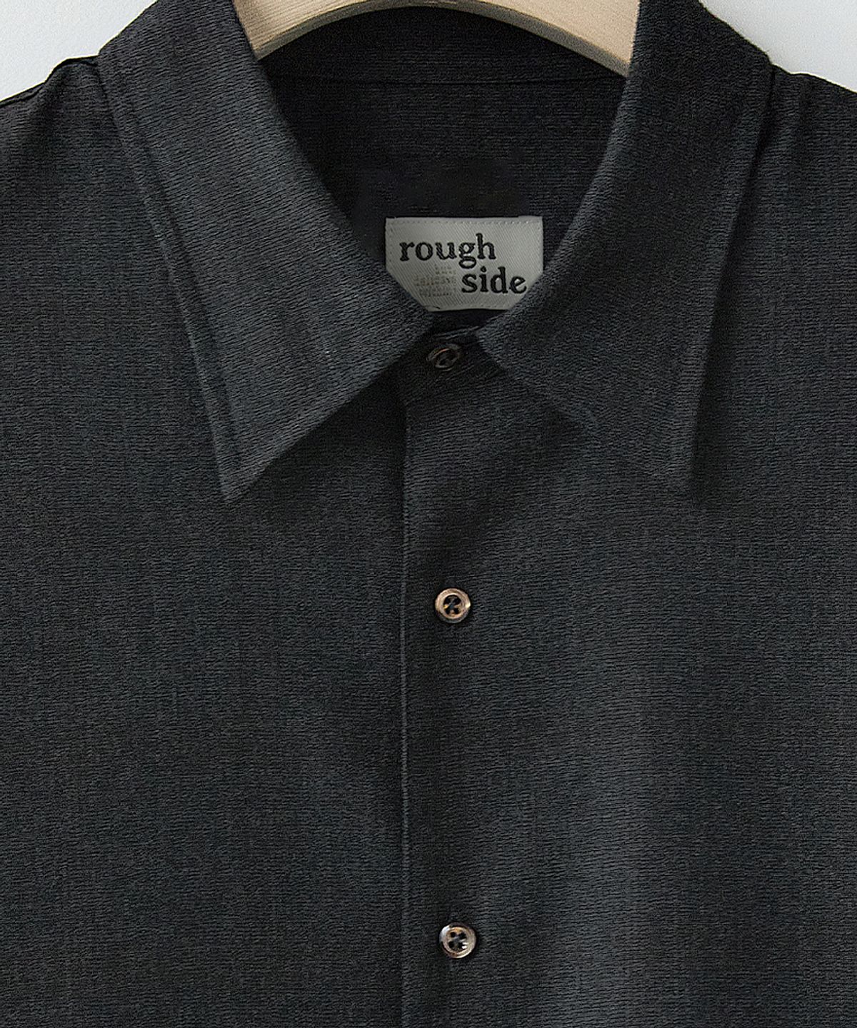 러프사이드(ROUGHSIDE) Sleek Shirt Black Grid
