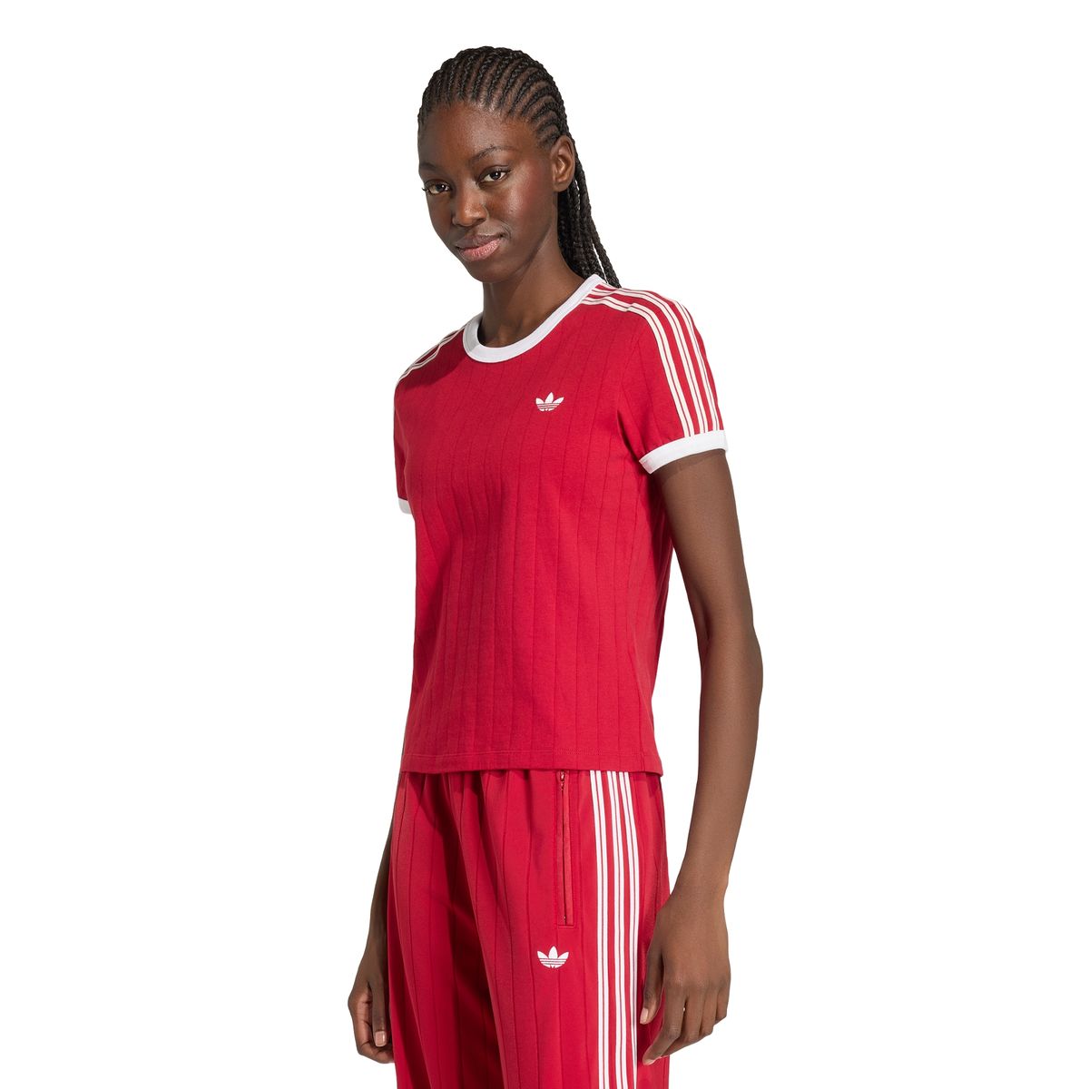 아디다스(ADIDAS) 핀스트라이프 쇼트 슬리브 슬림 티 KS9993