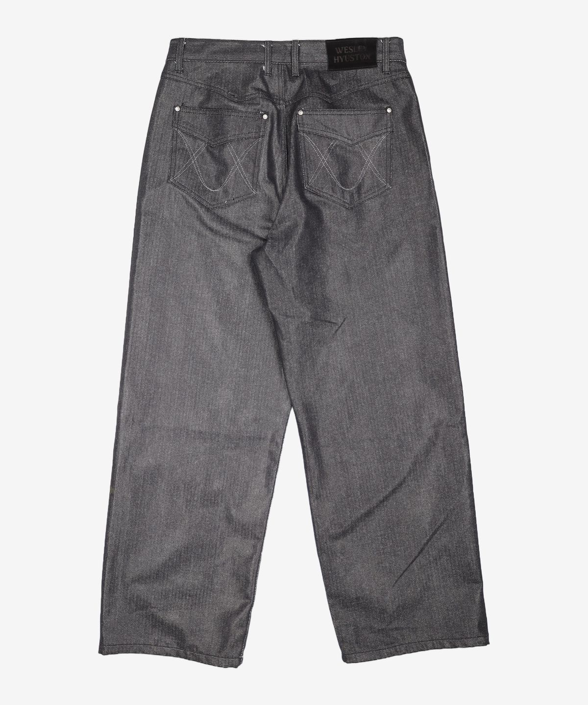 웨슬리 휴스턴(WESLEYHYUSTON) Herringbone glow wide denim pants black L