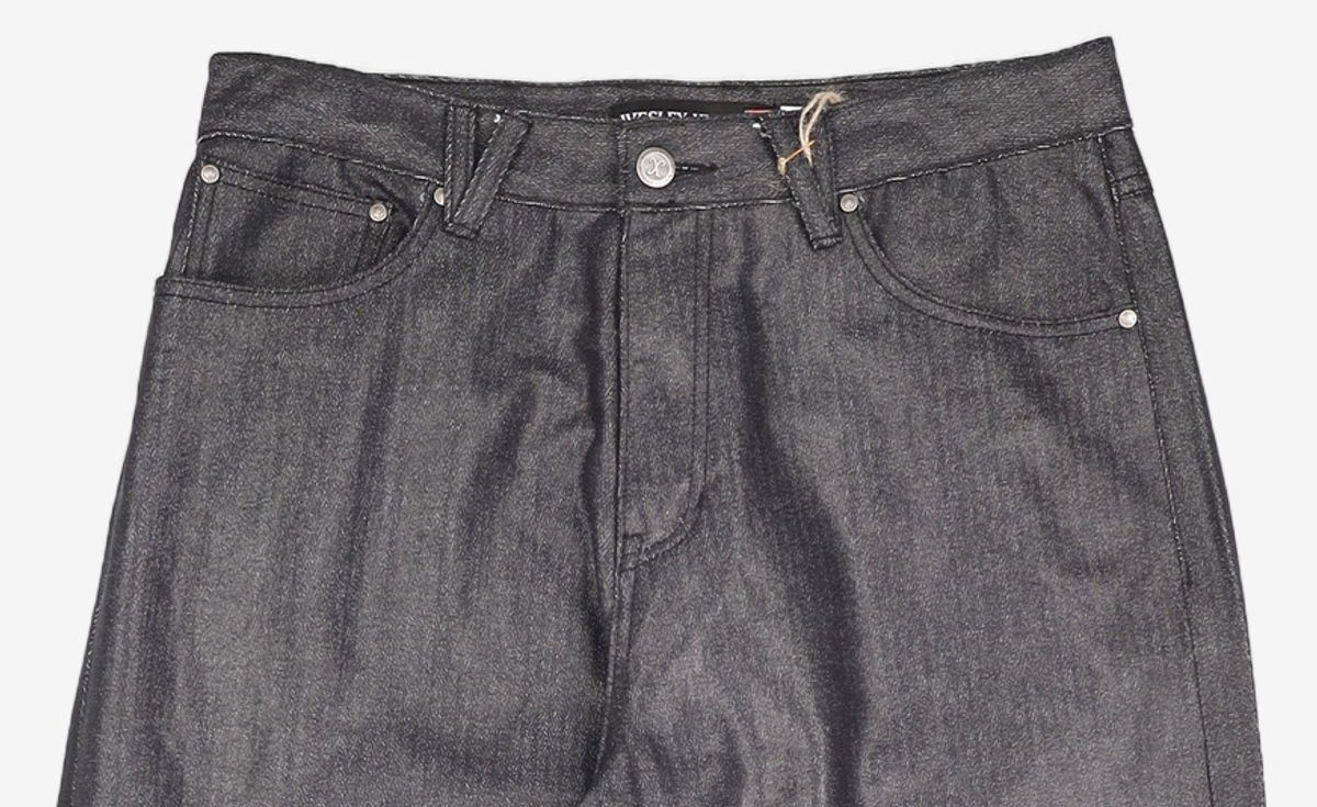 웨슬리 휴스턴(WESLEYHYUSTON) Herringbone glow wide denim pants black L