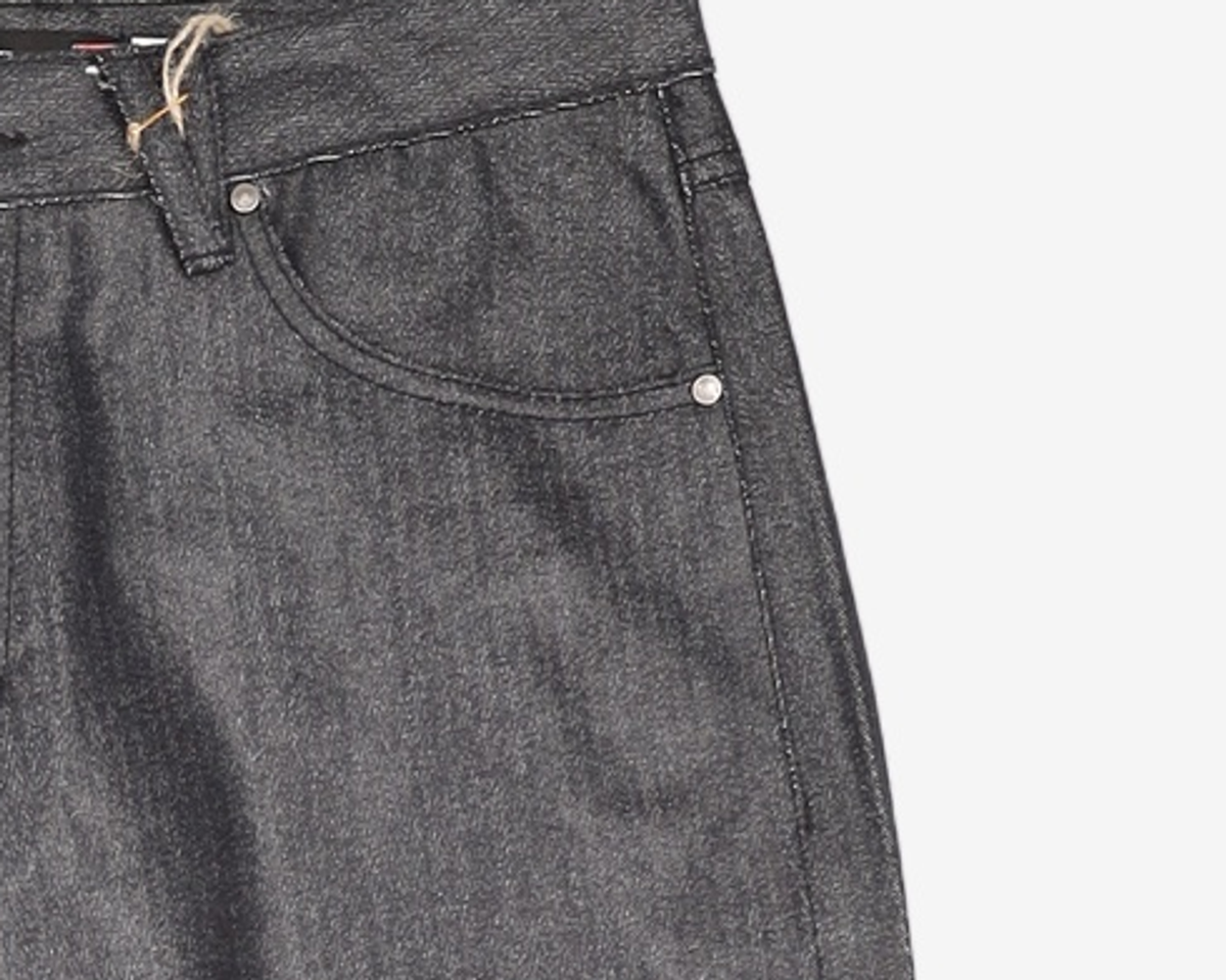 웨슬리 휴스턴(WESLEYHYUSTON) Herringbone glow wide denim pants black L