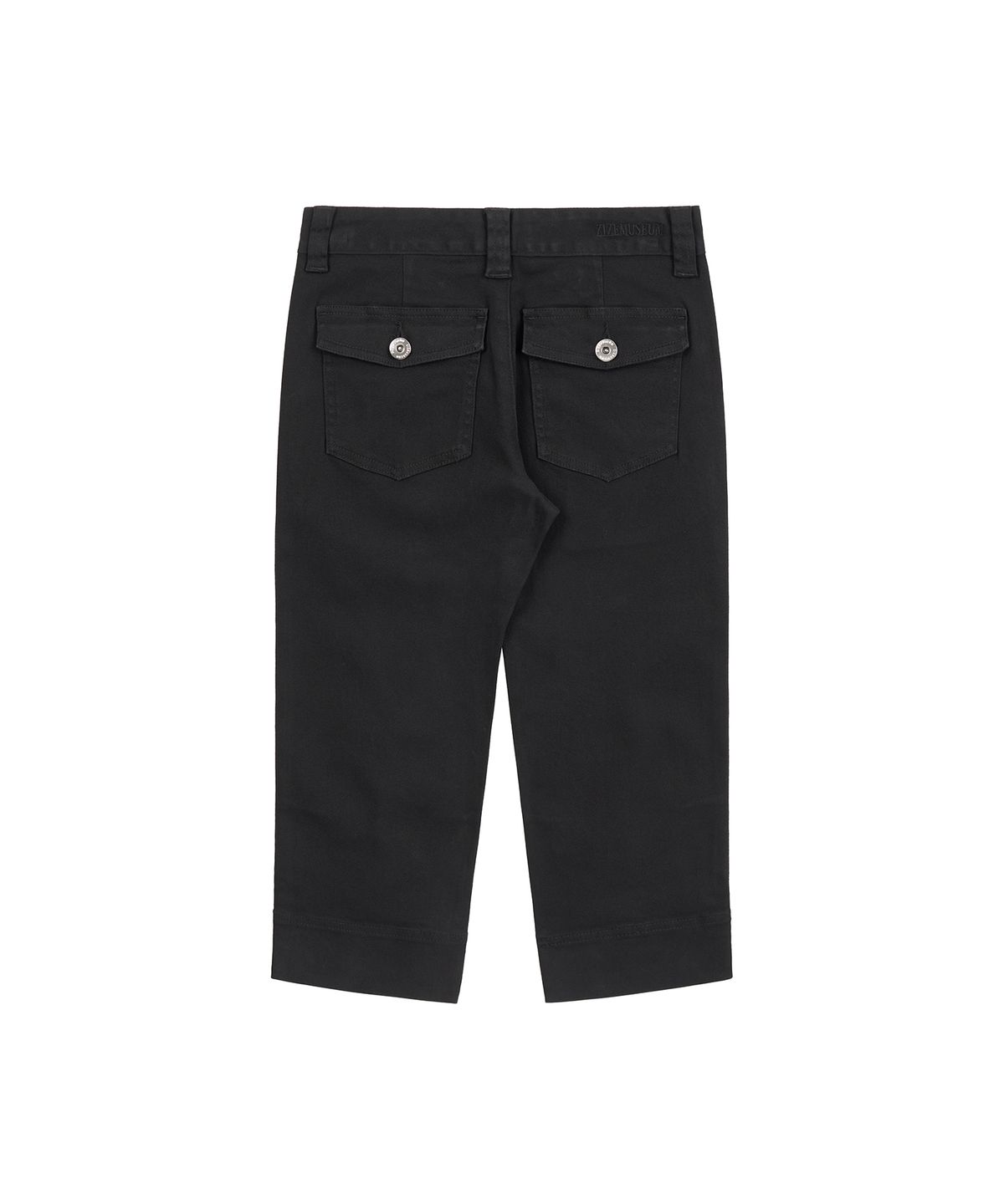 지제뮤지엄(ZIZEMUSEUM) SLIT CAPRI COTTON PANTS (BLACK)