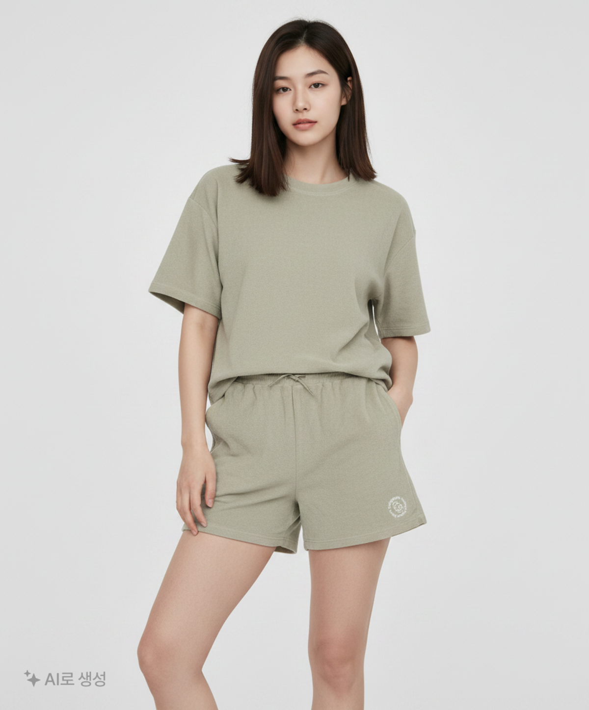 코드그라피(CGP) CGP 서클 로고 테리 쇼츠_네이비 L