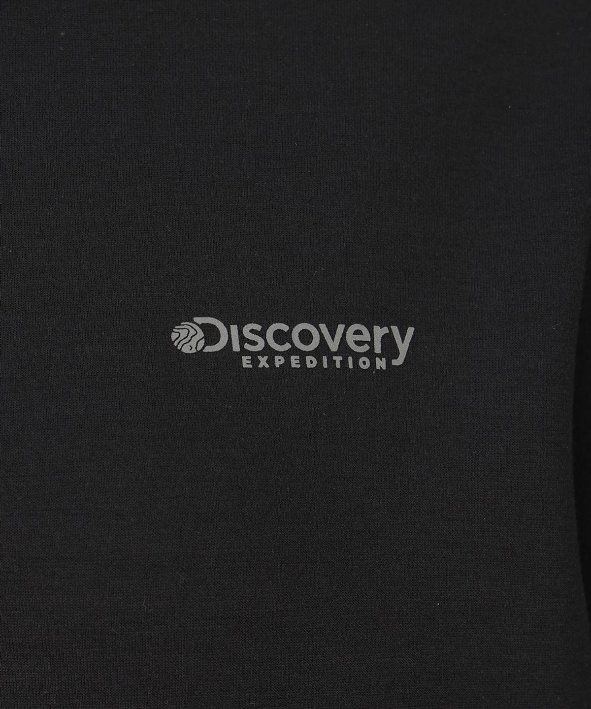 디스커버리 익스페디션(DISCOVERY EXPEDITION) 여성 에어 니트 쿼터 집업 맨투맨 (BLACK)