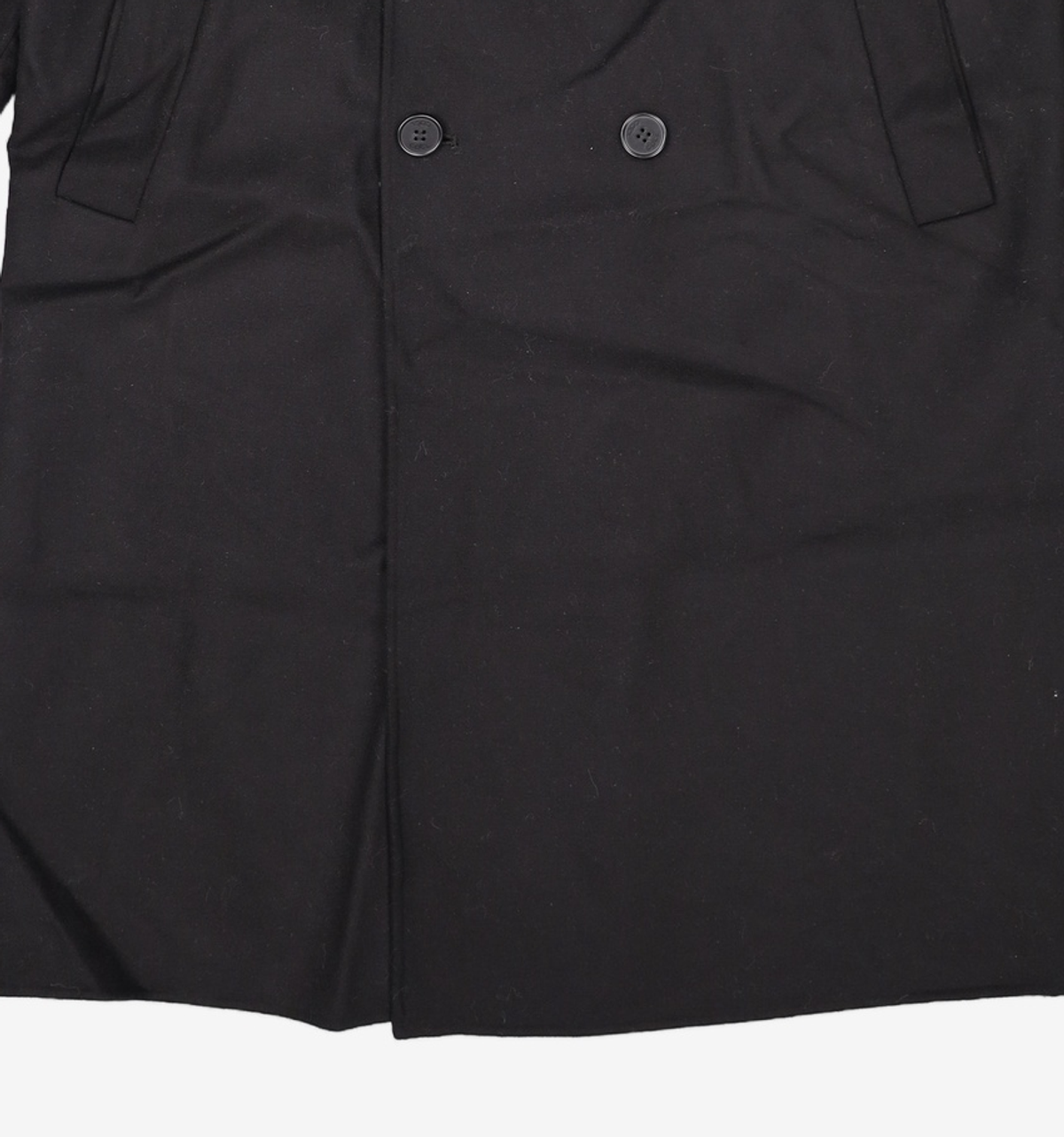 커스텀어클락(COSTUME O’CLOCK) 울 블렌드 핸드 메이드 더블 코트 블랙 COOSCT025BLACK M
