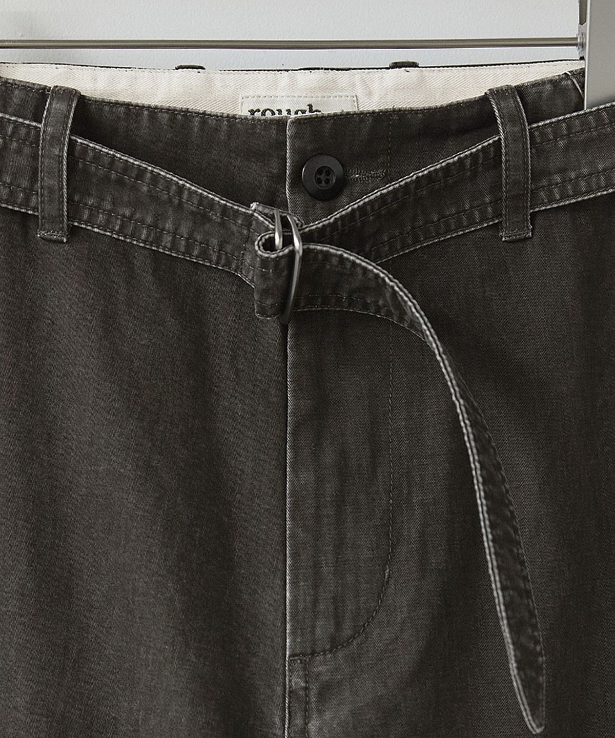 러프사이드(ROUGHSIDE) Downhill Belted Pants Dark Brown