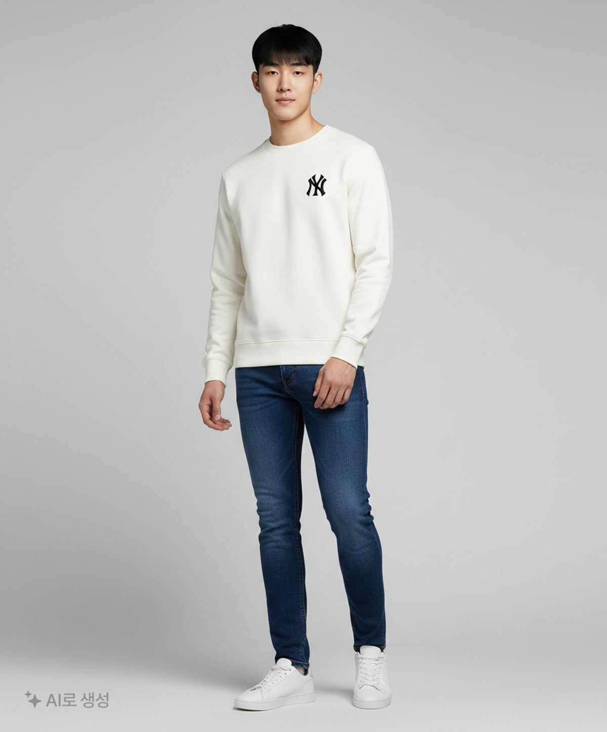 엠엘비(MLB) 메가로고 오버핏 맨투맨 (셋업) B (M/GREY) M