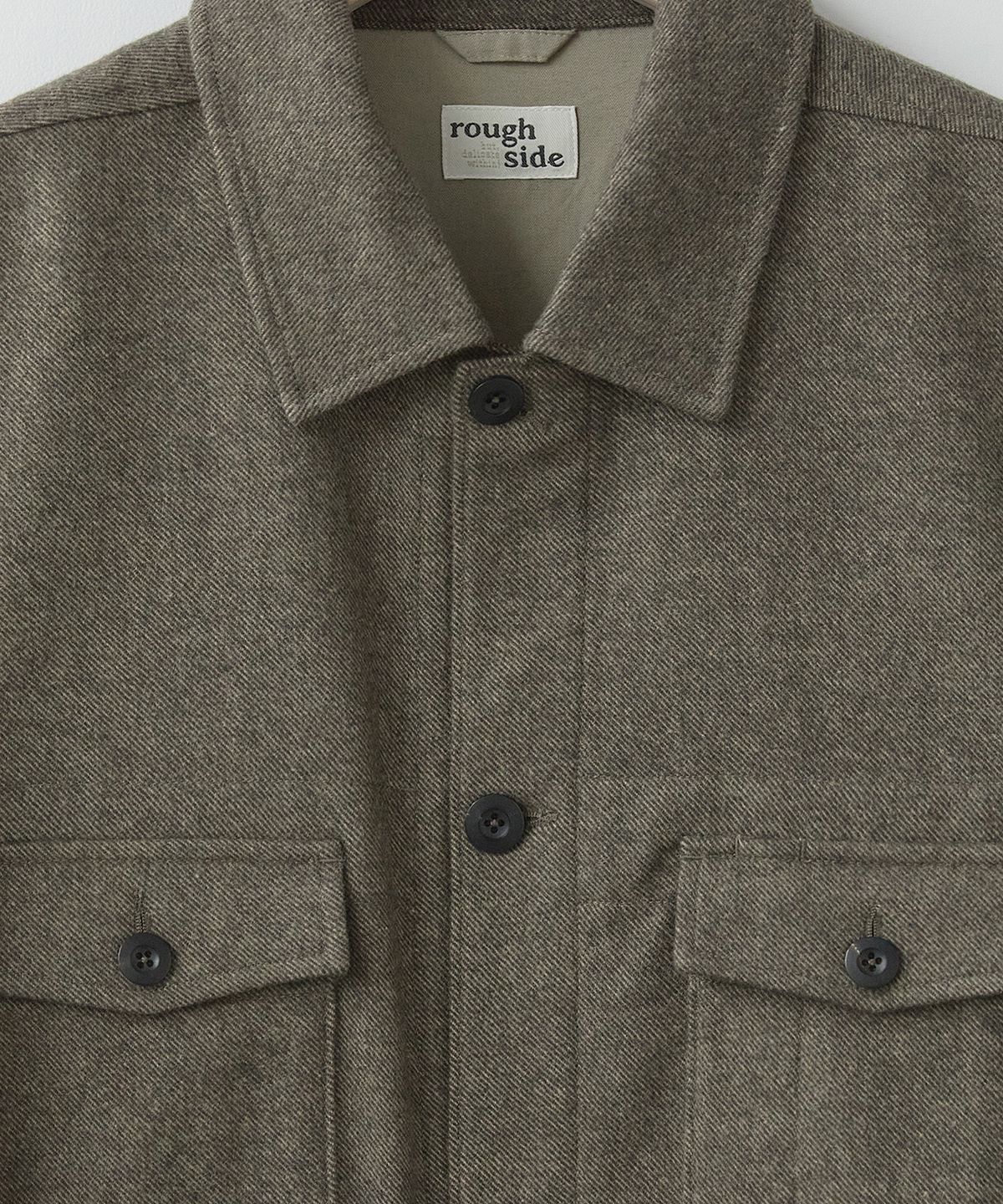 러프사이드(ROUGHSIDE) Wool Cabin Jacket Dark Beige