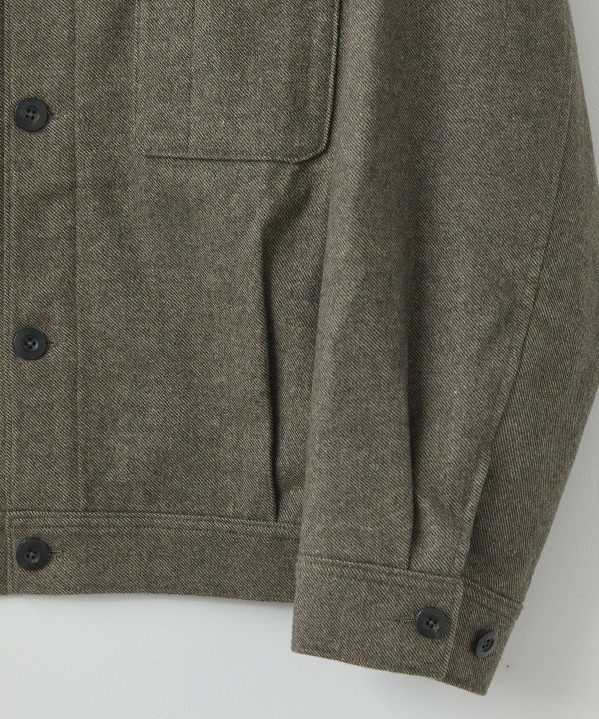 러프사이드(ROUGHSIDE) Wool Cabin Jacket Dark Beige