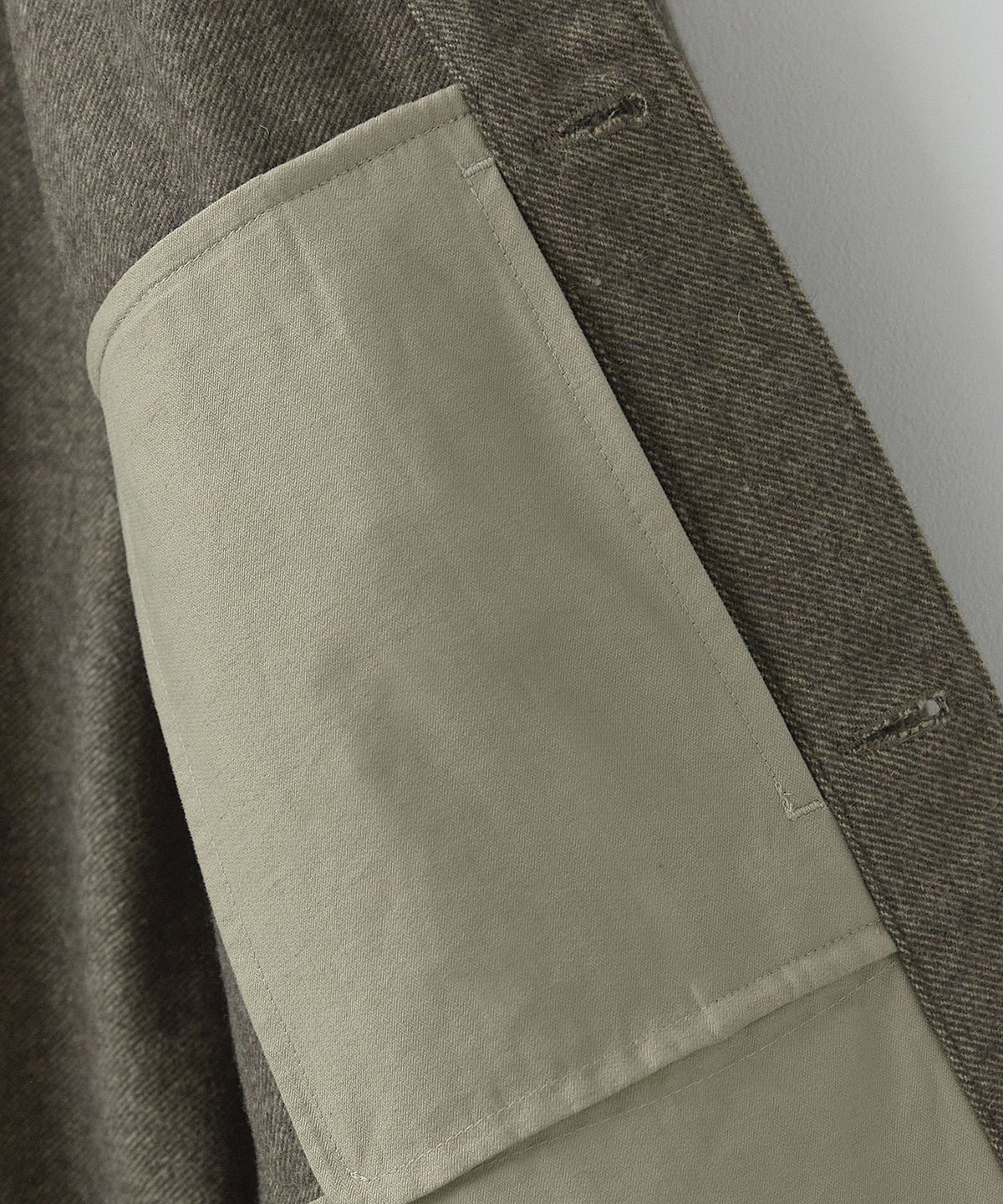 러프사이드(ROUGHSIDE) Wool Cabin Jacket Dark Beige
