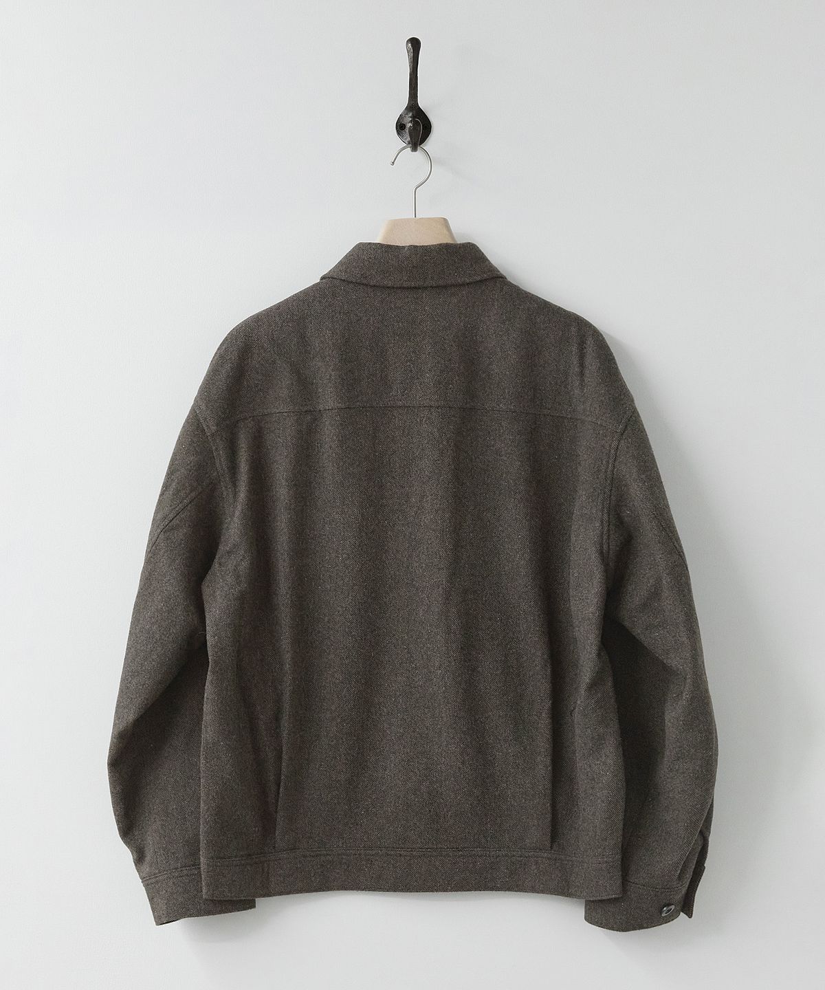 러프사이드(ROUGHSIDE) Wool Cabin Jacket Dark Brown