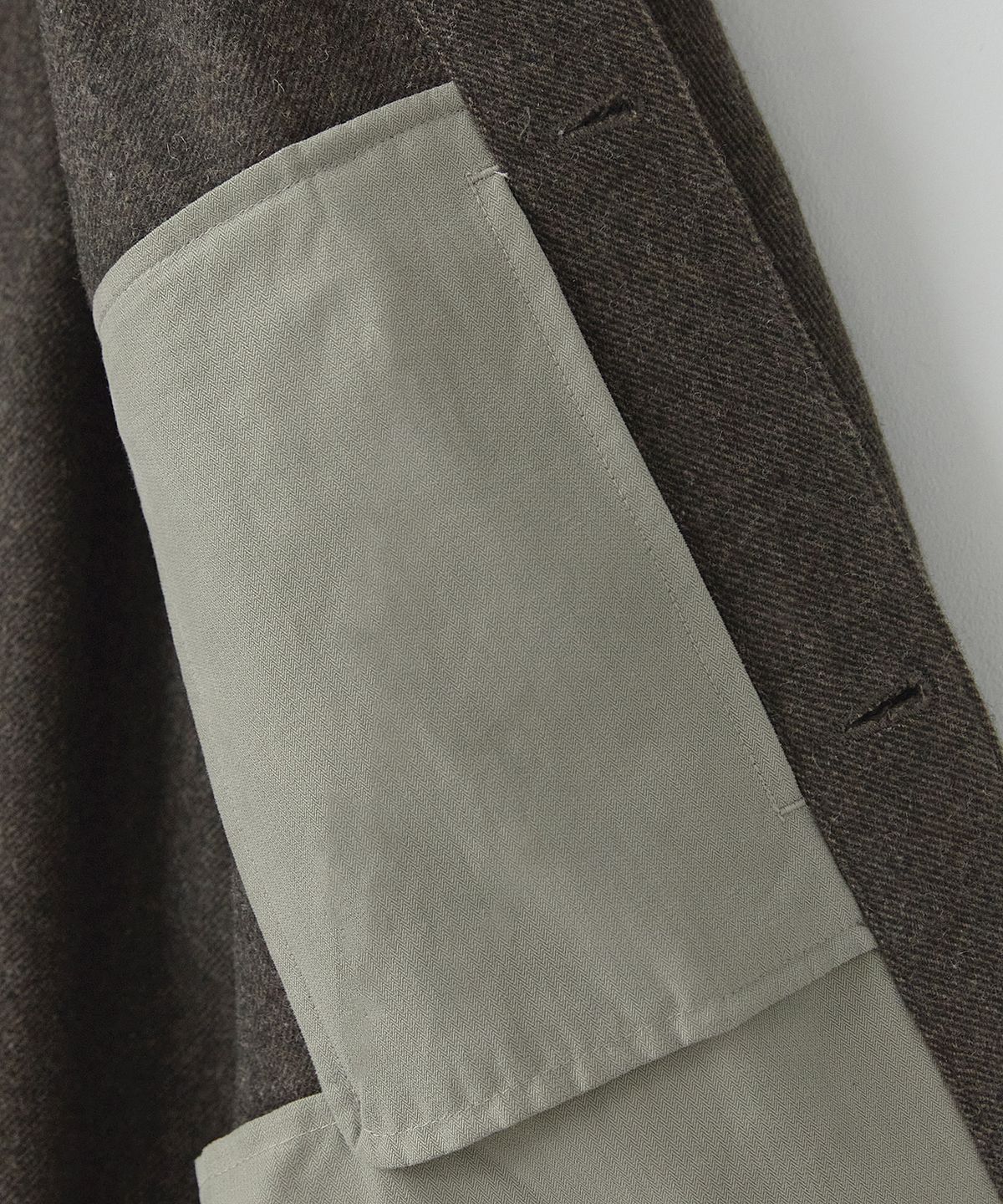 러프사이드(ROUGHSIDE) Wool Cabin Jacket Dark Brown