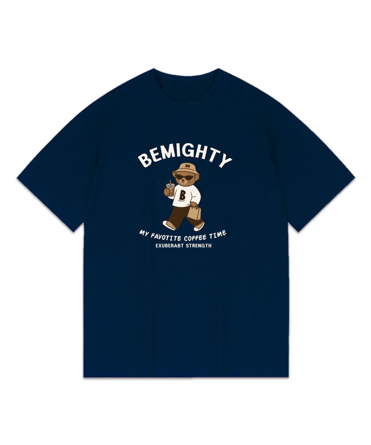 비마이티(BEMIGHTY) 커피와 베어 오버핏 반팔티셔츠