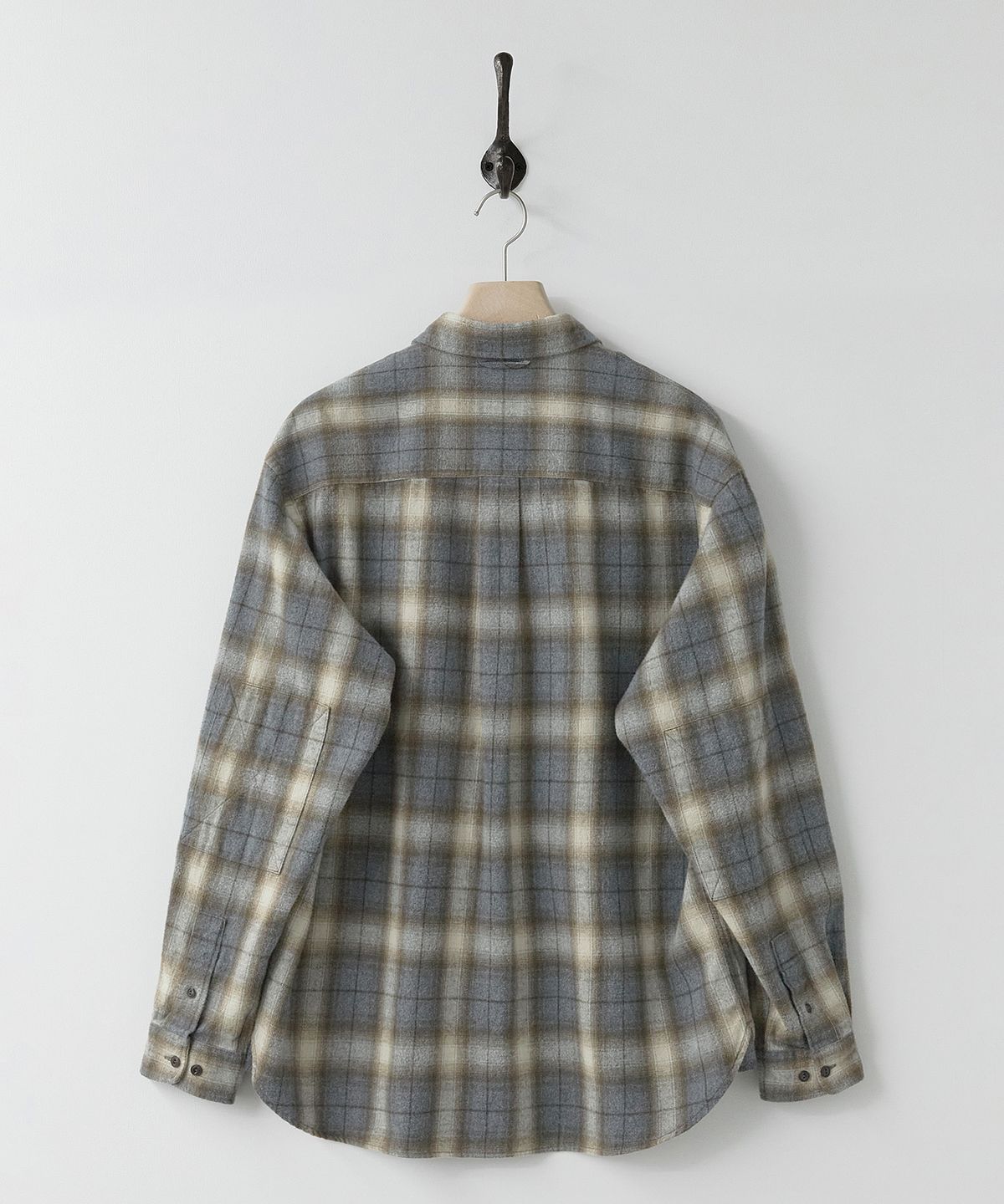 러프사이드(ROUGHSIDE) Craft Shirt Grey Tartan Check