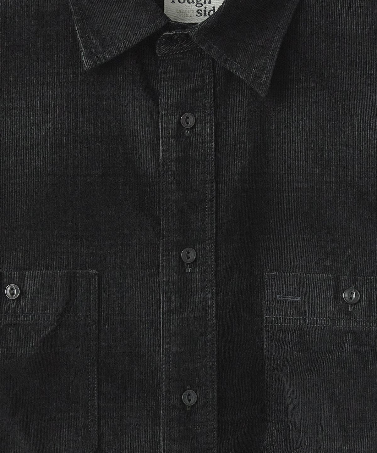 러프사이드(ROUGHSIDE) Craft Shirt Black Cord Check