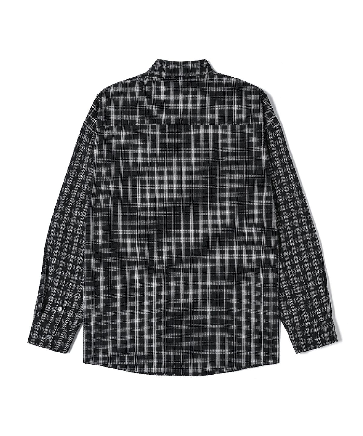 애드호크(ADHOC) 남성 원포켓 체크 긴팔 셔츠 (BLACK) (HC7LS01)