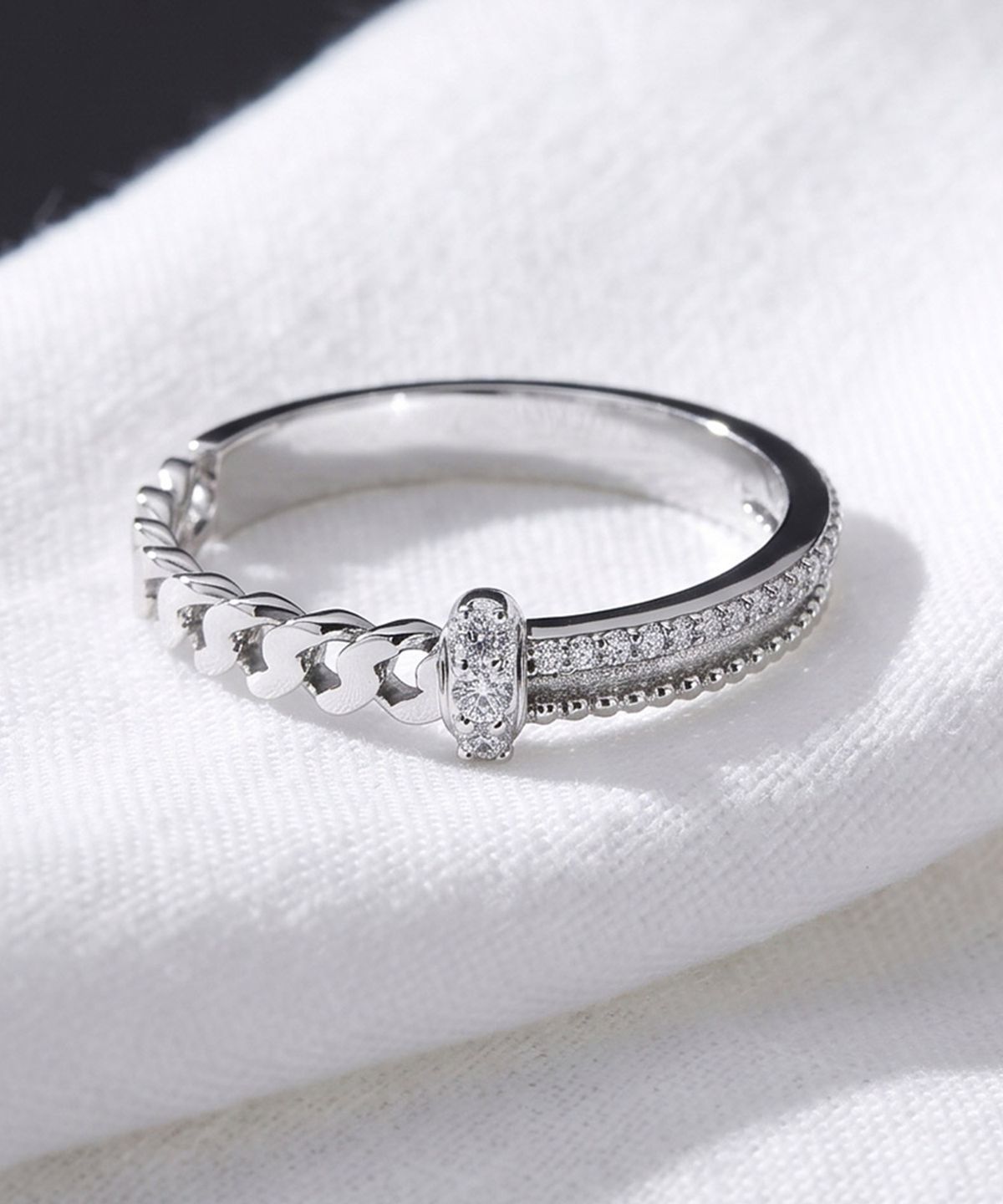 엘렌쥬얼리(HELENE JEWELRY) 실버 Silver 925 다이너스티 라인 미스 링 은 반지