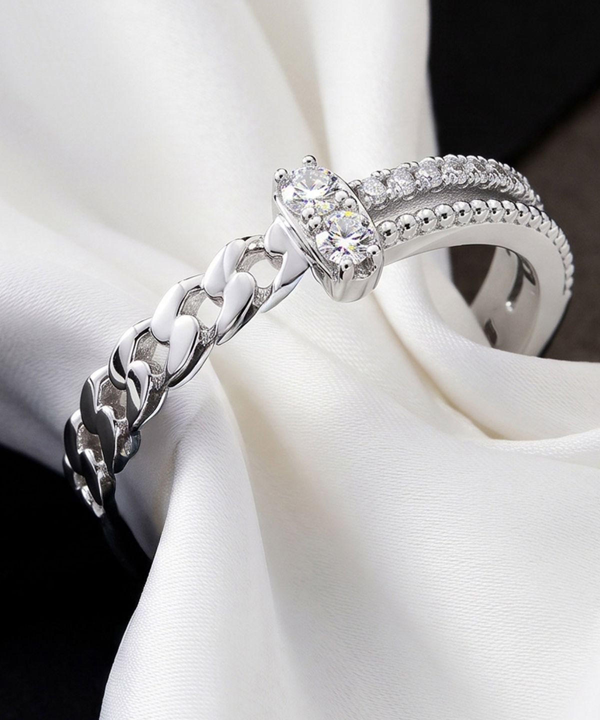 엘렌쥬얼리(HELENE JEWELRY) 실버 Silver 925 다이너스티 라인 미스 링 은 반지